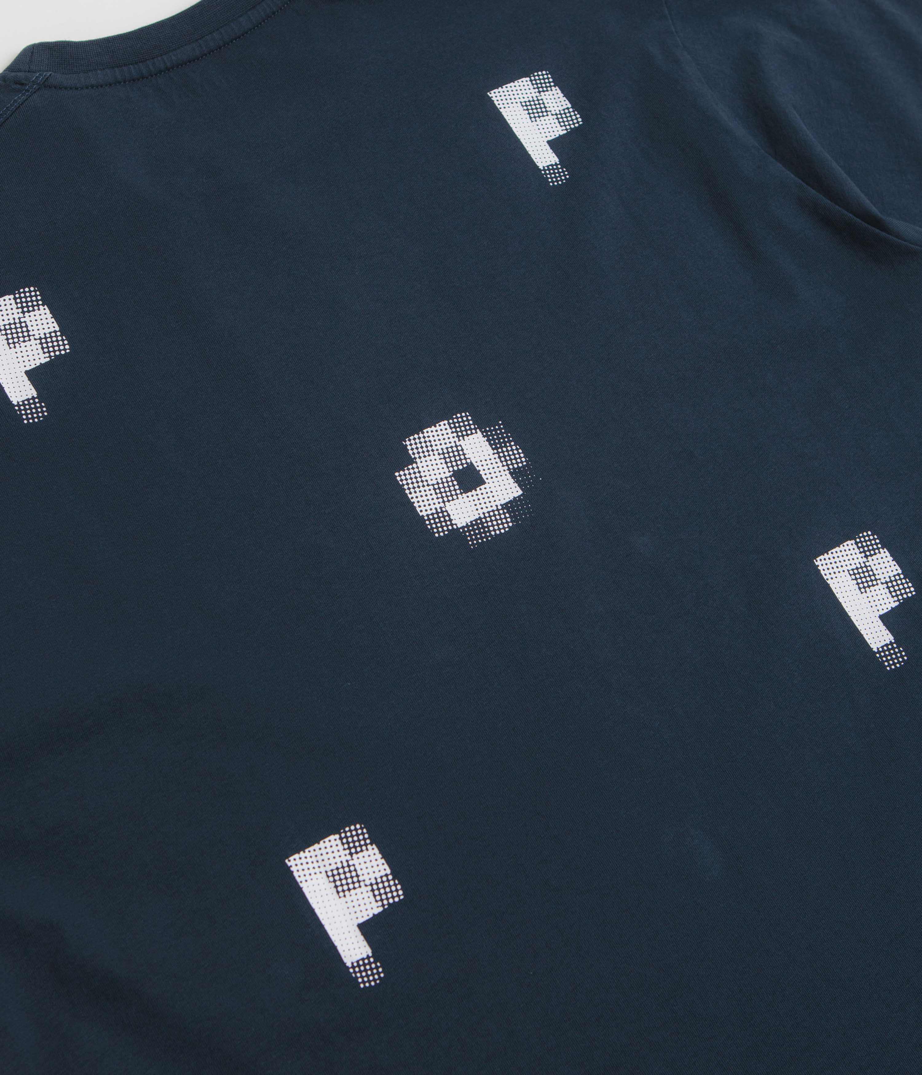 Pop Trading Company Pixel Logo T-Shirt - Navy - Image 5