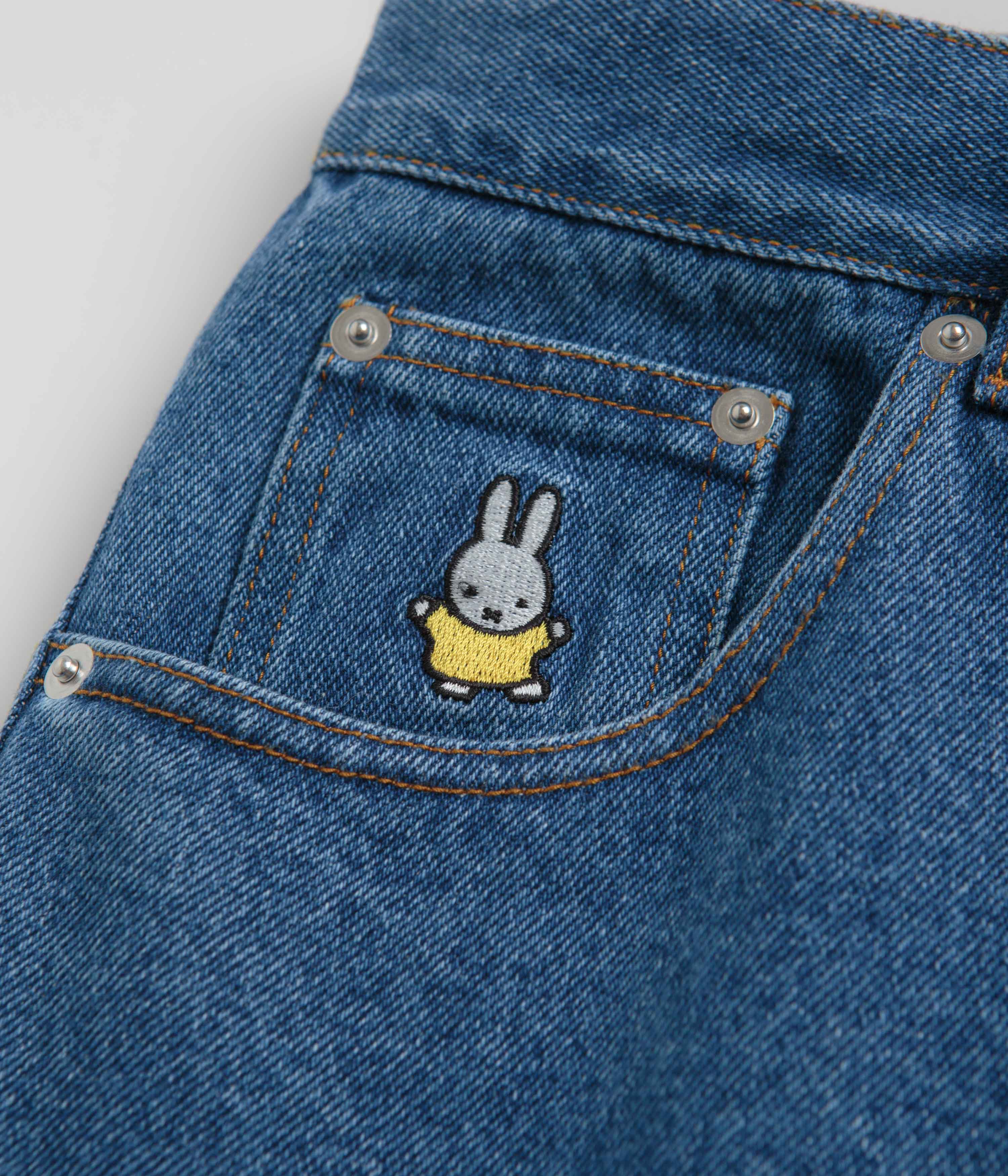 Pop Trading Company x Miffy DRS Denim Jeans - Dark Stonewash - Image 5