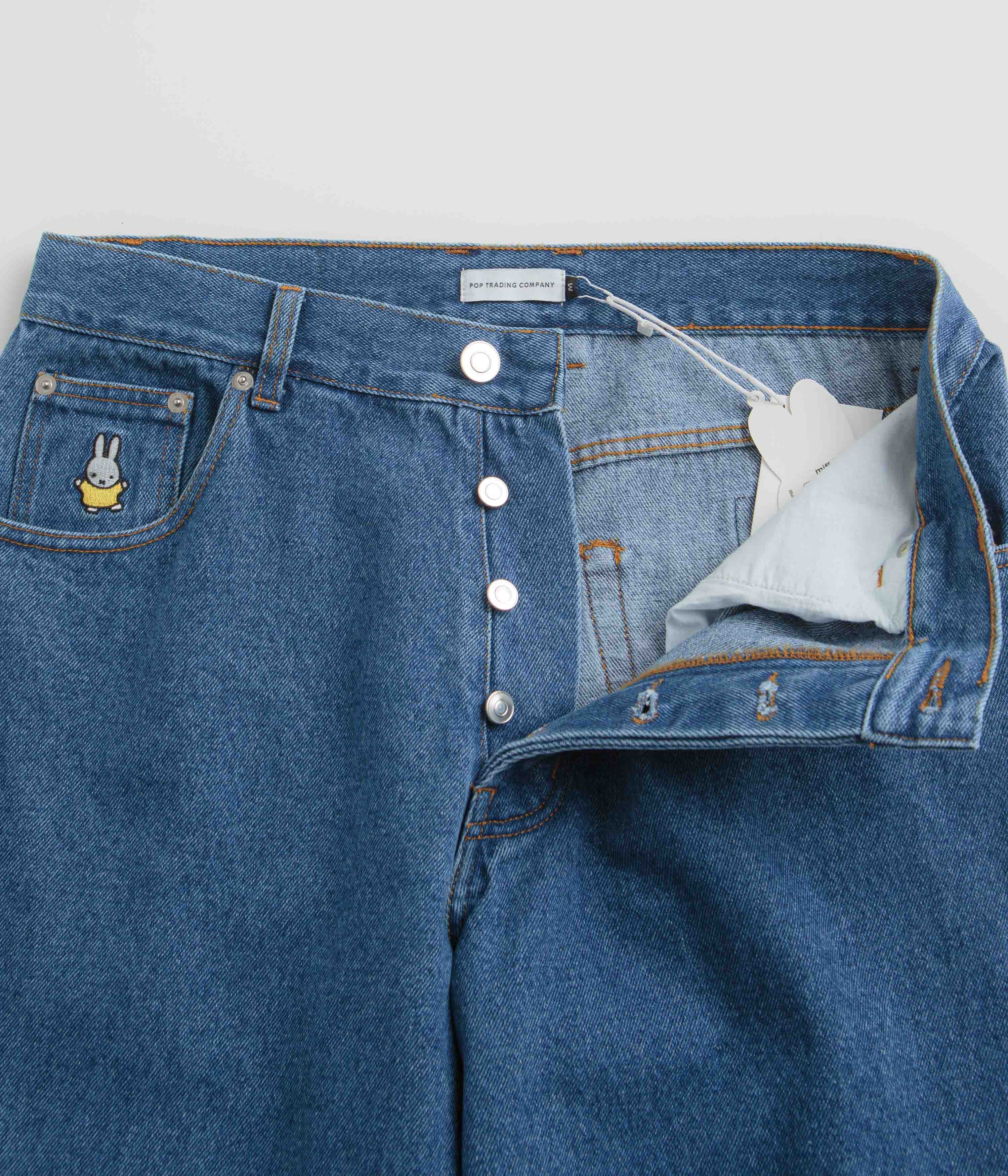 Pop Trading Company x Miffy DRS Denim Jeans - Dark Stonewash - Image 6