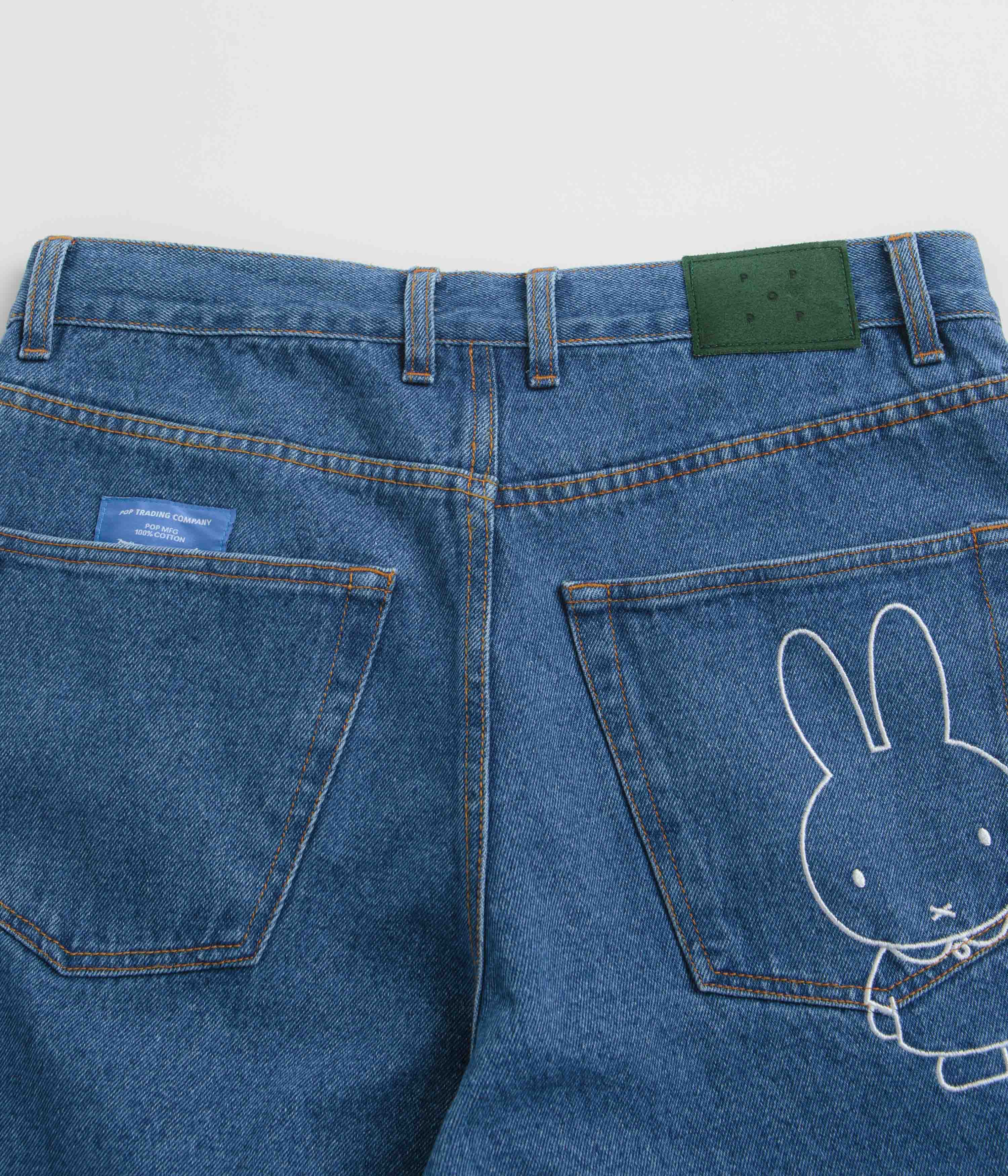 Pop Trading Company x Miffy DRS Denim Jeans - Dark Stonewash - Image 8
