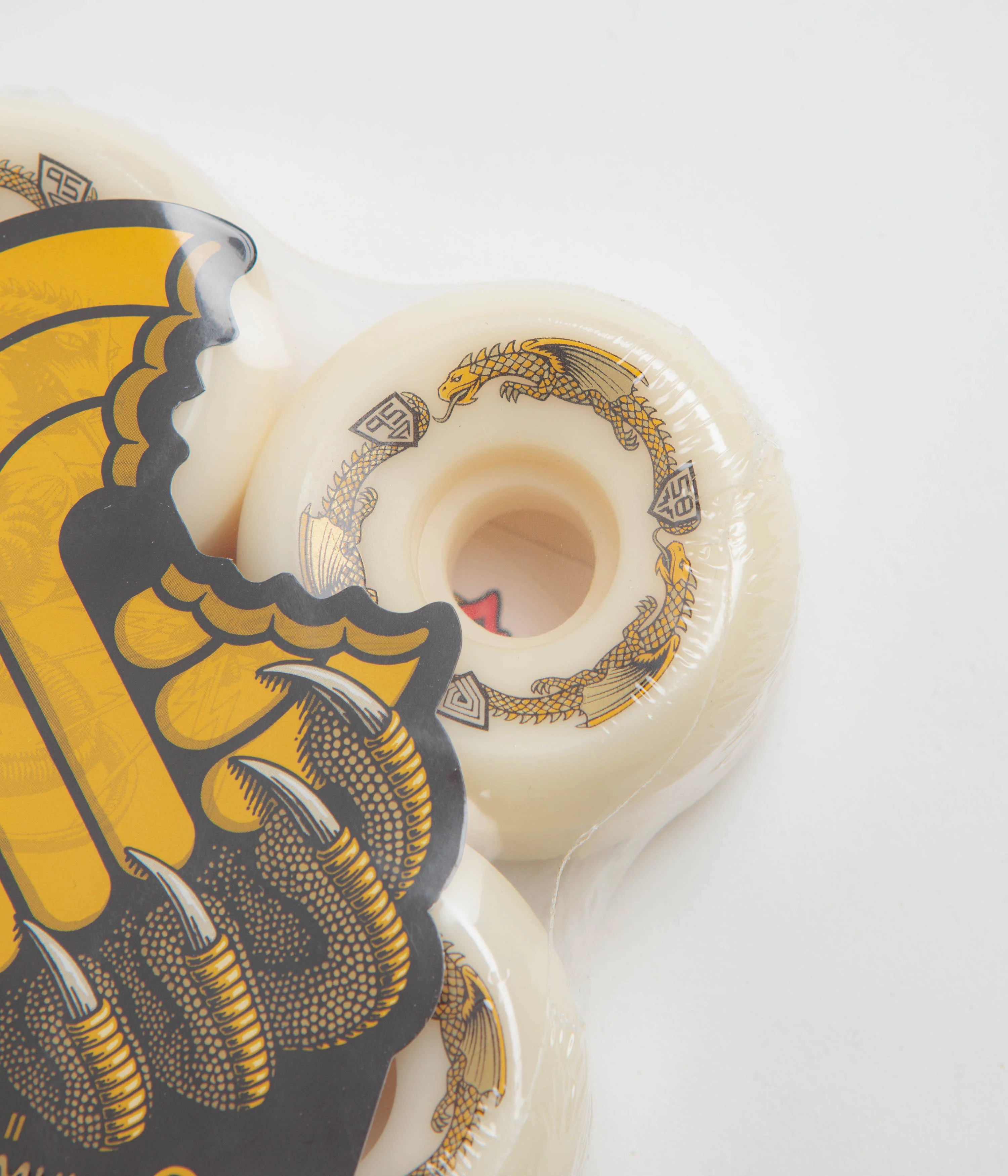 Powell Peralta Dragon Formula RB2 95A Wheels - Off White / Yellow - 58mm - Image 2