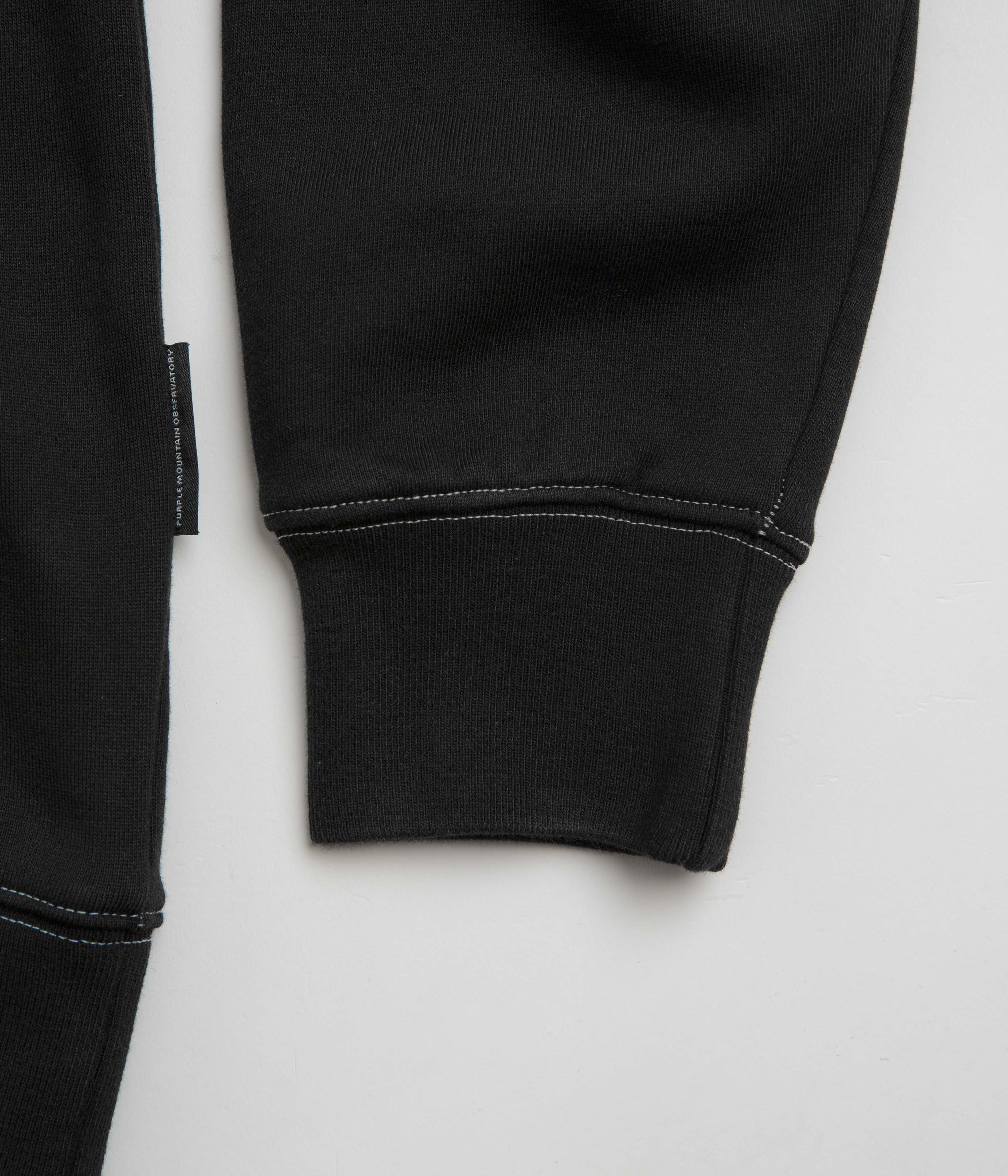 Purple Mountain Observatory Garment Dye Hoodie - Black / Black - Image 5