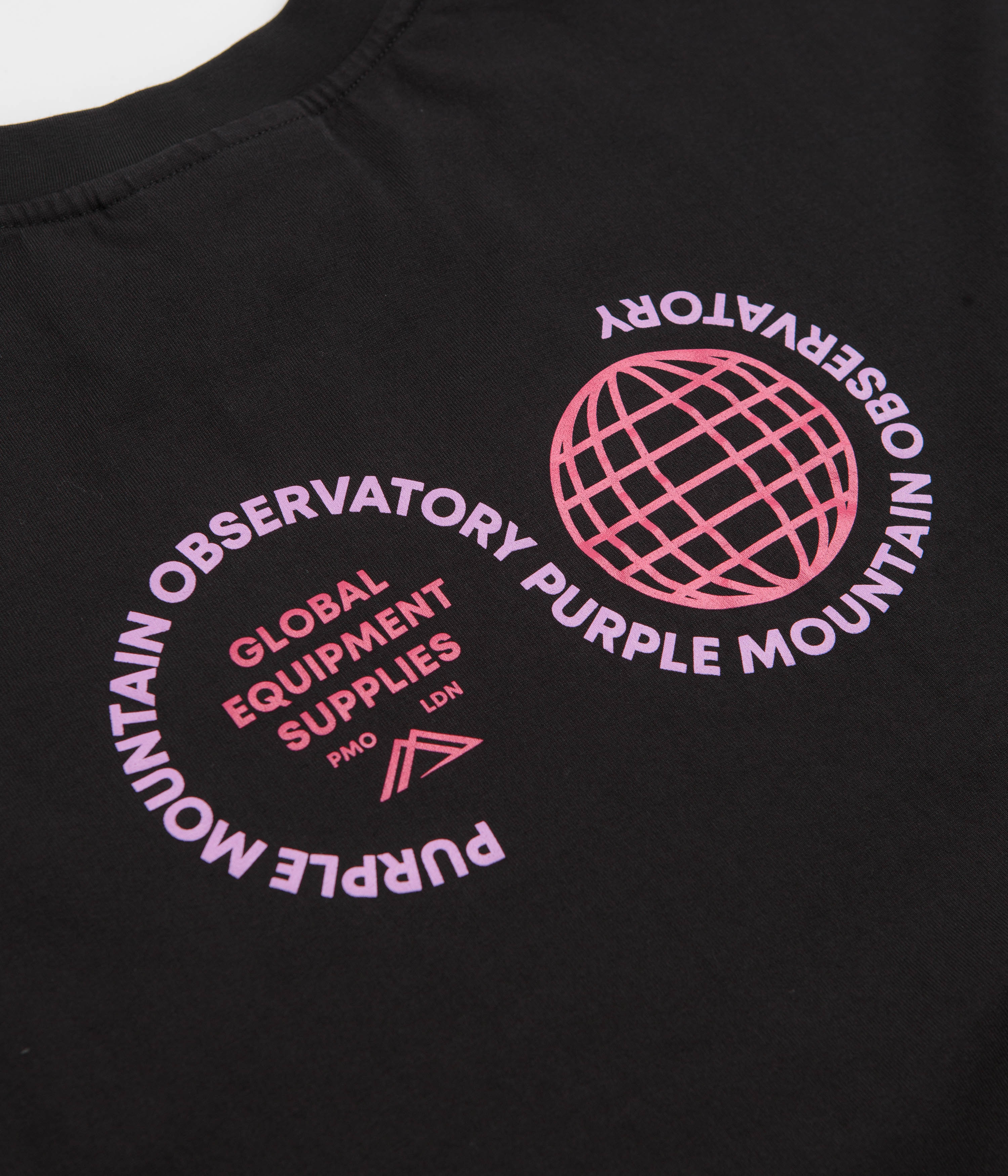 Purple Mountain Observatory Globe Long Sleeve T-Shirt - Black - Image 4