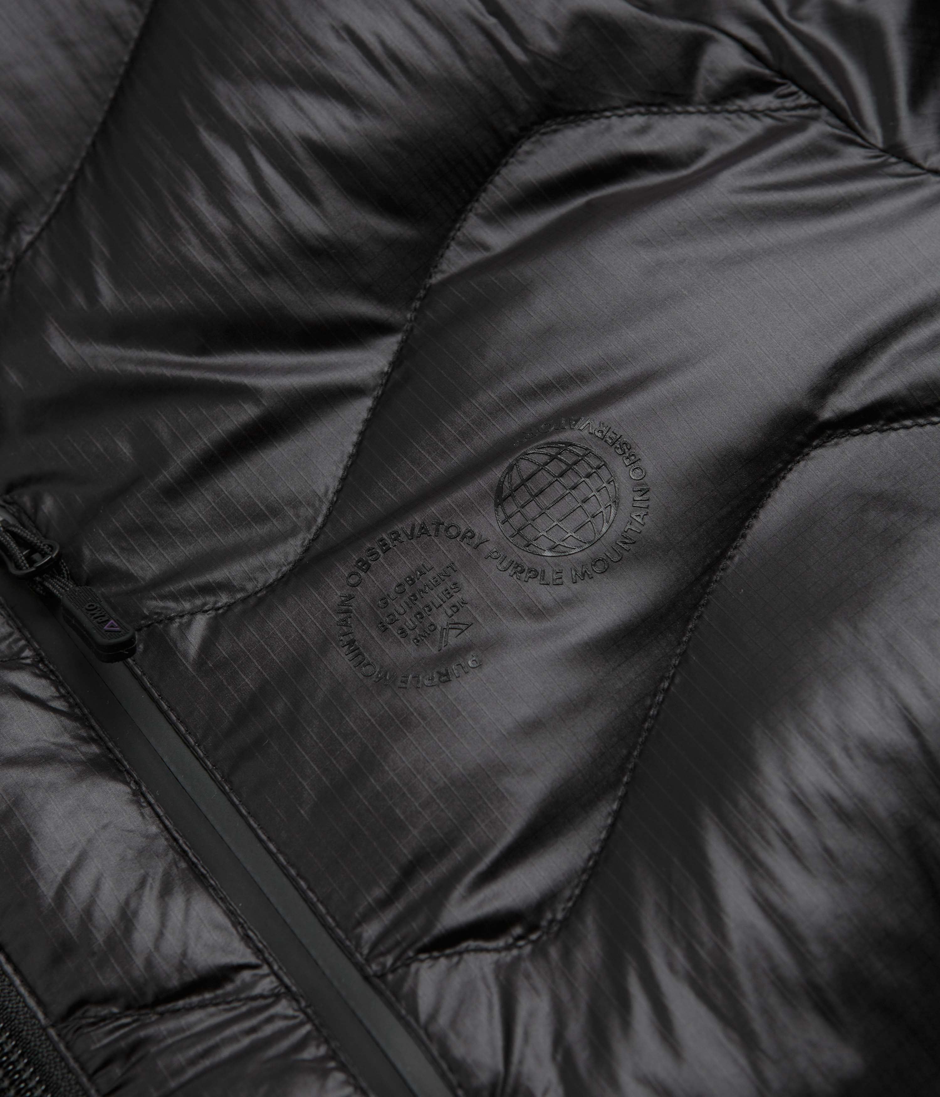 Purple Mountain Observatory Waves Light Puffer Jacket - Black - Image 5