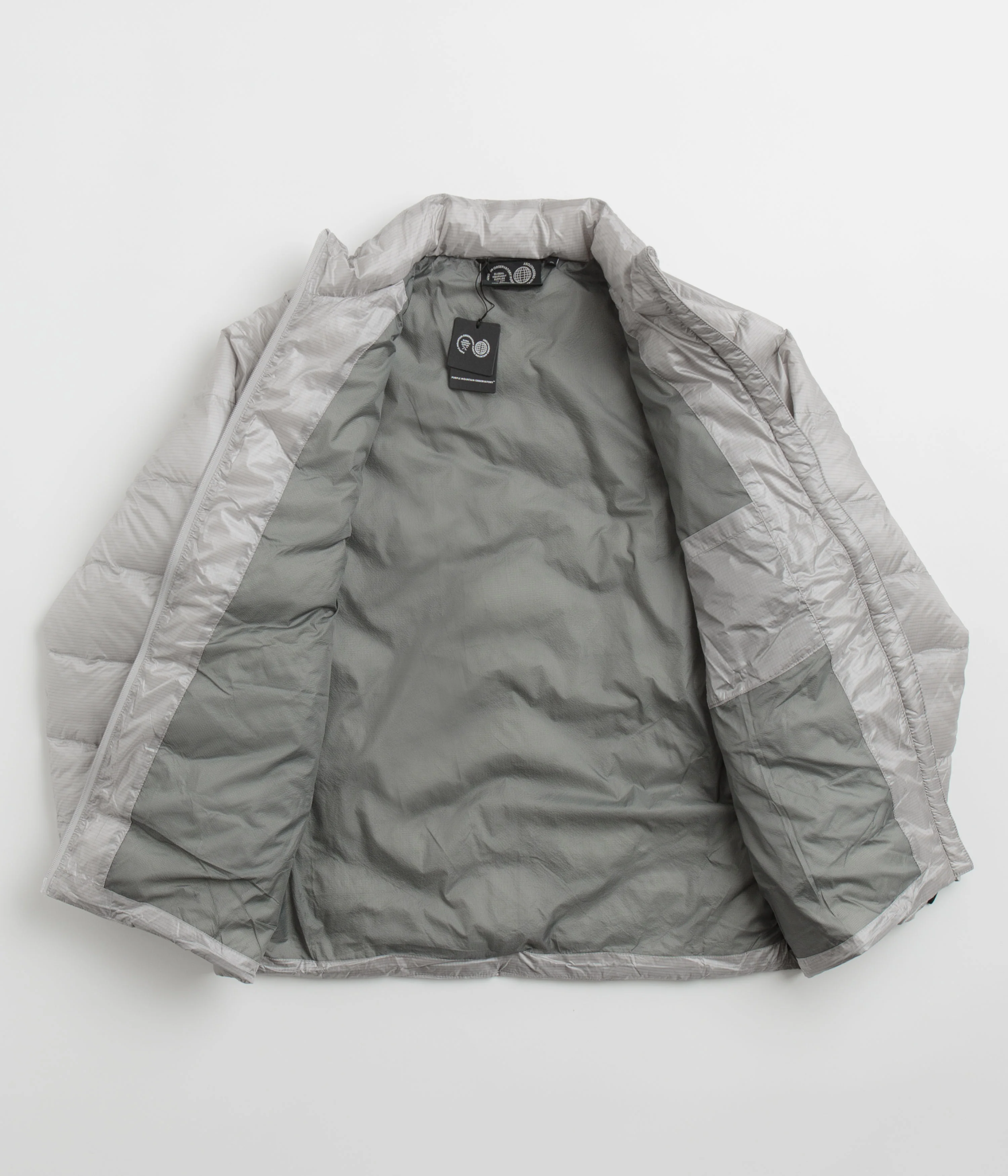 Purple Mountain Observatory Waves Light Puffer Jacket - Grey - Image 2