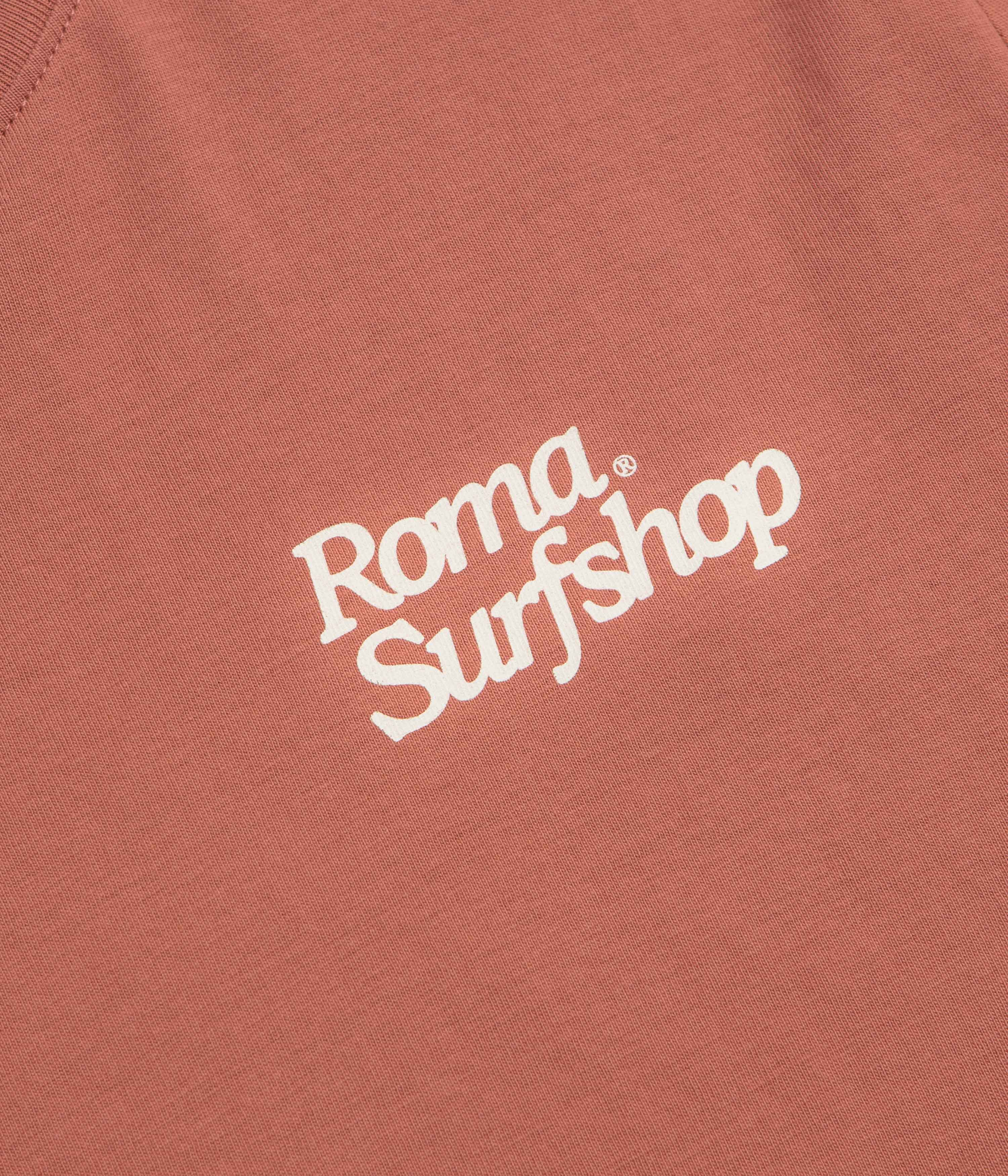 Roma Surfshop T-Shirt - Brick / Cream - Image 5