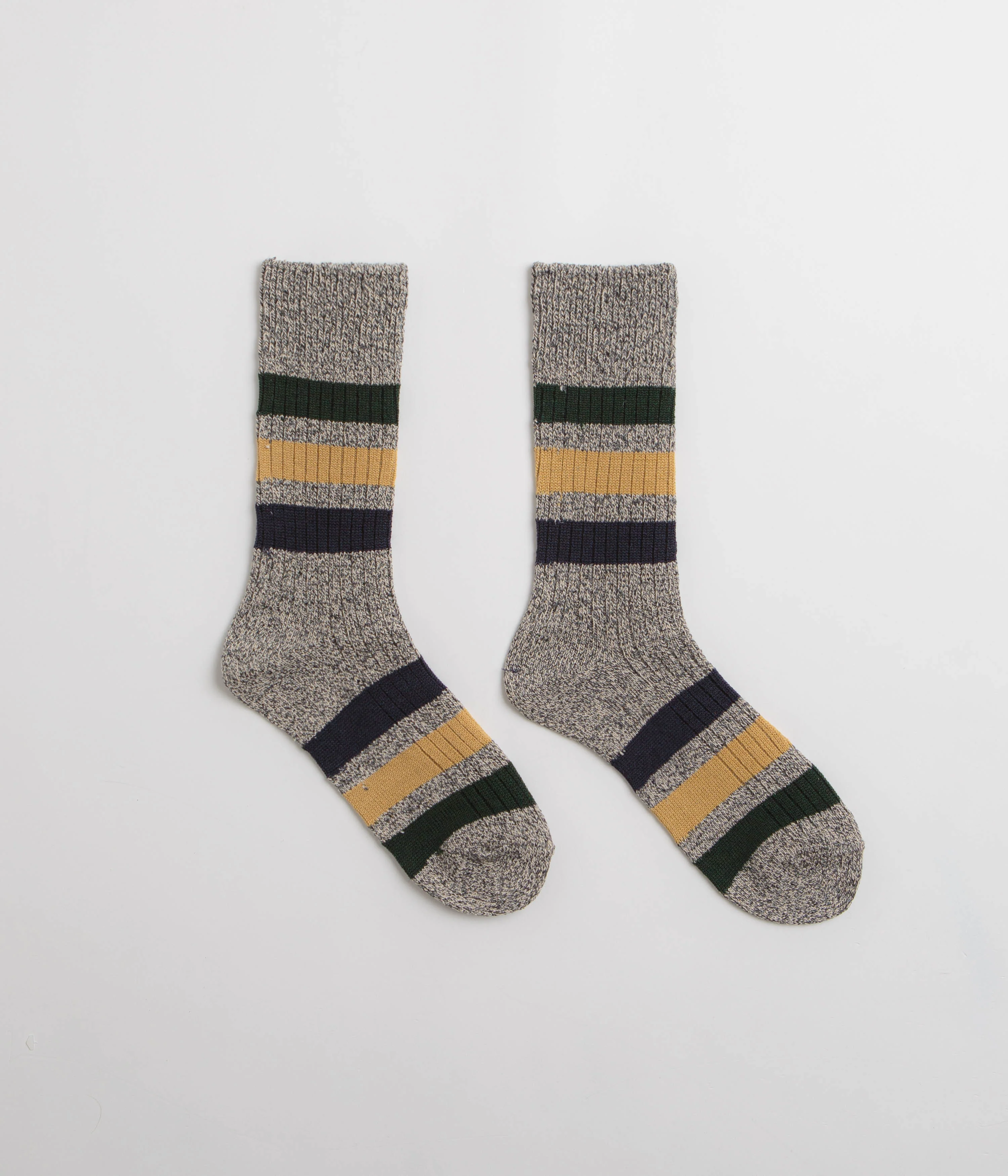 RoToTo Park Stripe Socks - Dark Grey