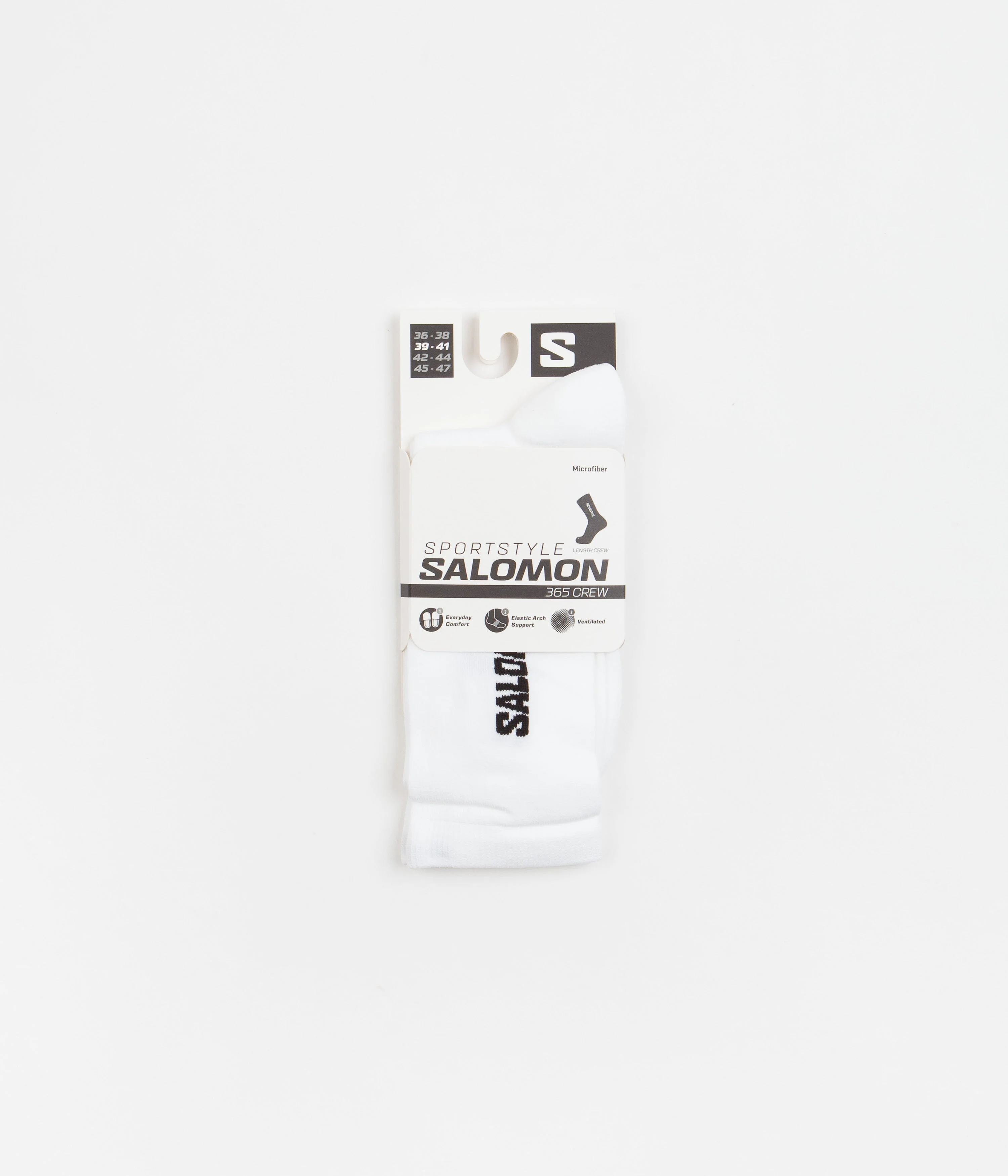 Salomon 365 Crew Socks - White / Black - Image 3