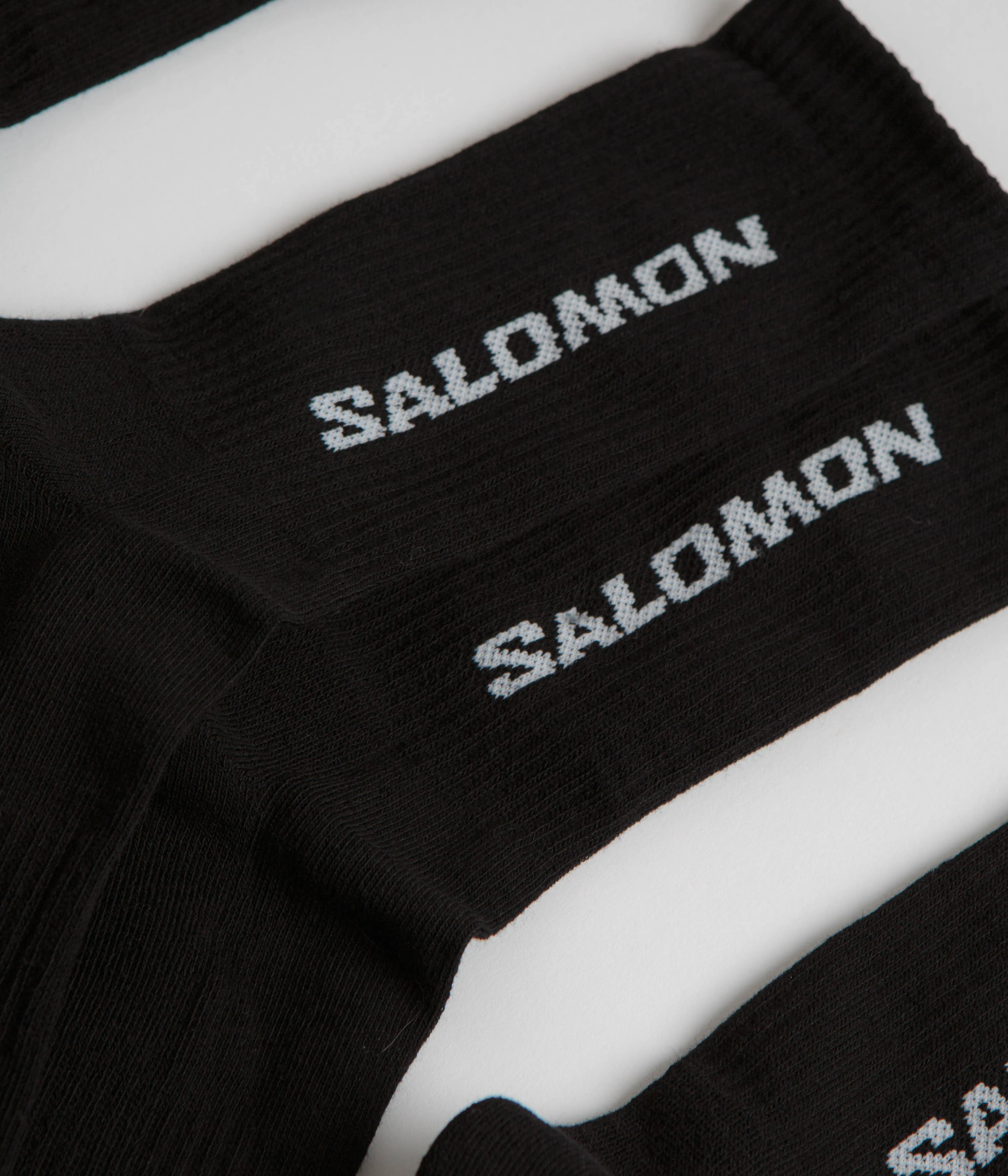 Salomon Everyday Crew Socks (3 Pack) - Black / Black / Black - Image 3