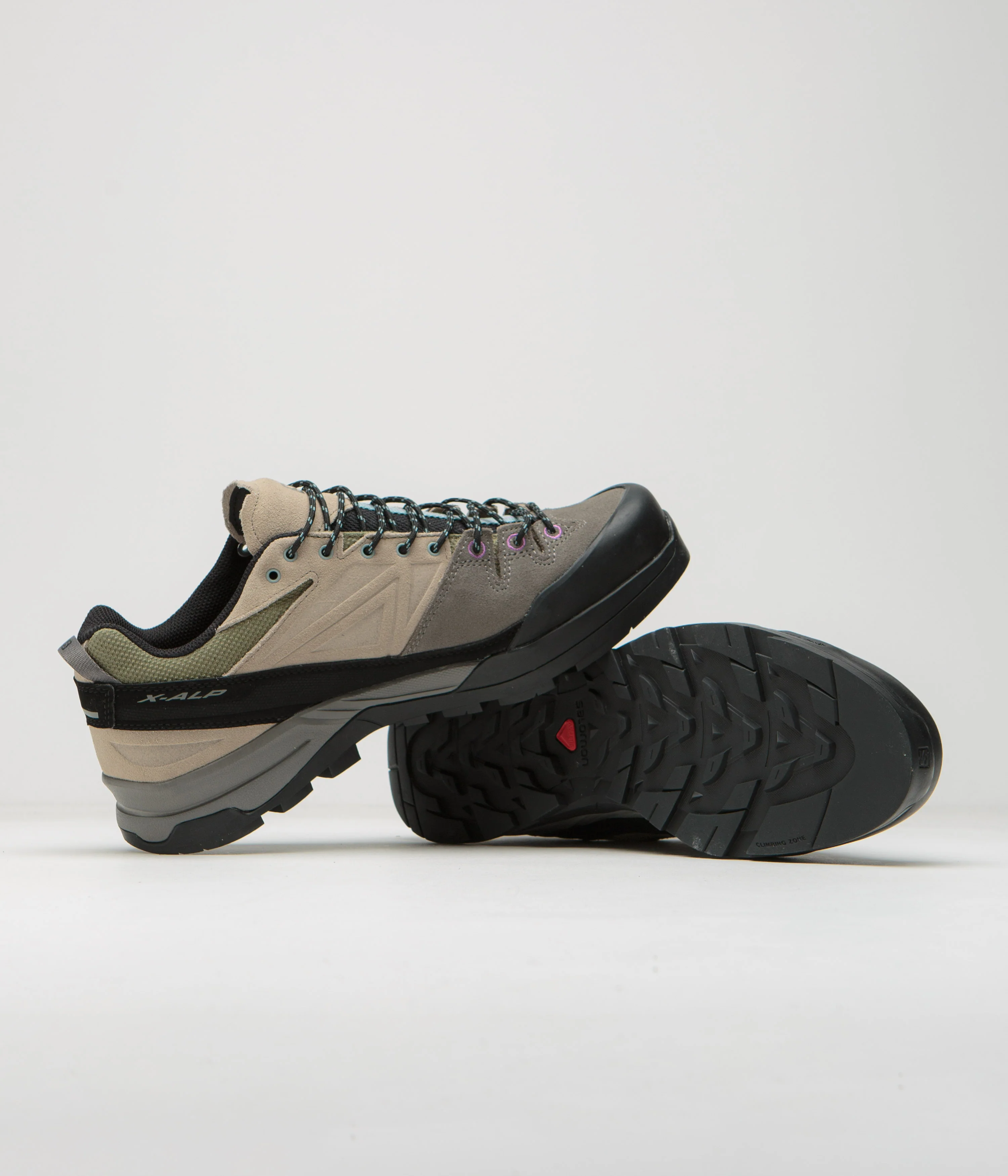 Salomon X-ALP LTR Shoes - Pewter / Vintage Khaki / Black - Image 5