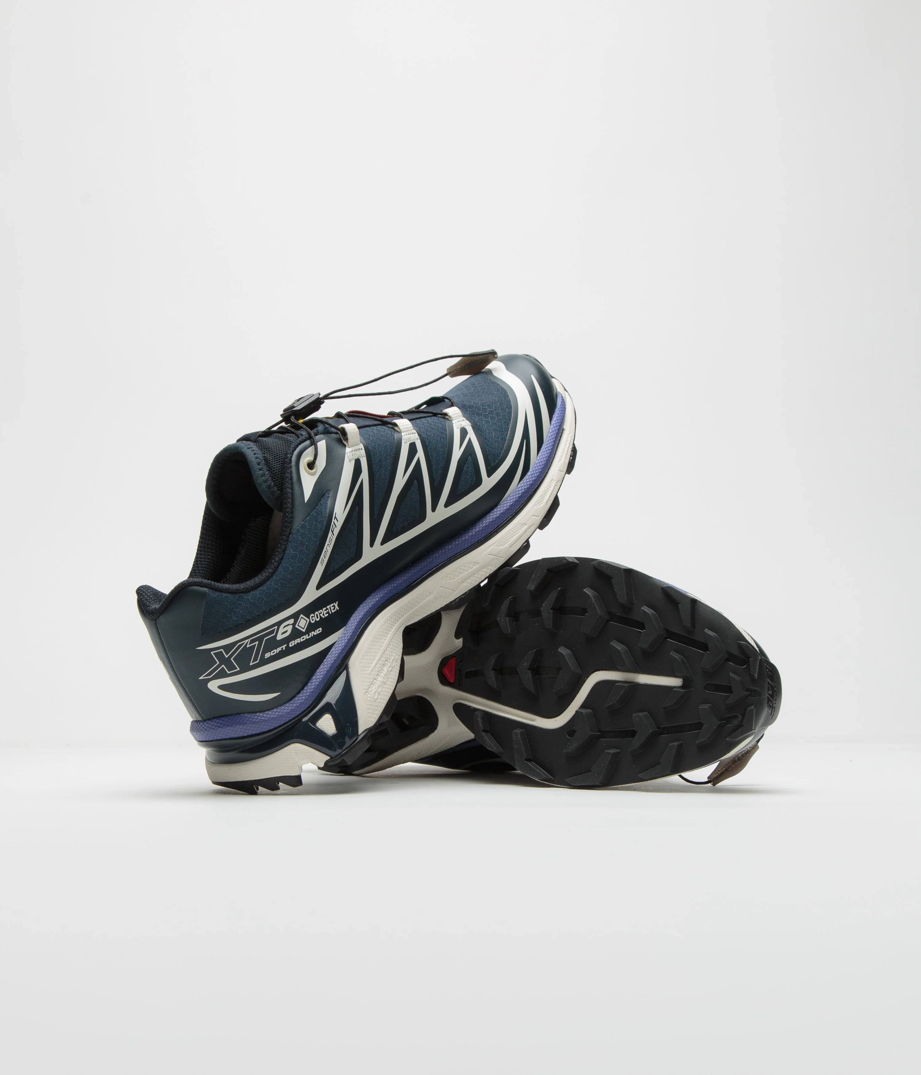 Salomon XT-6 GTX Shoes - Carbon / Vanilla Ice / Liberty - Image 5