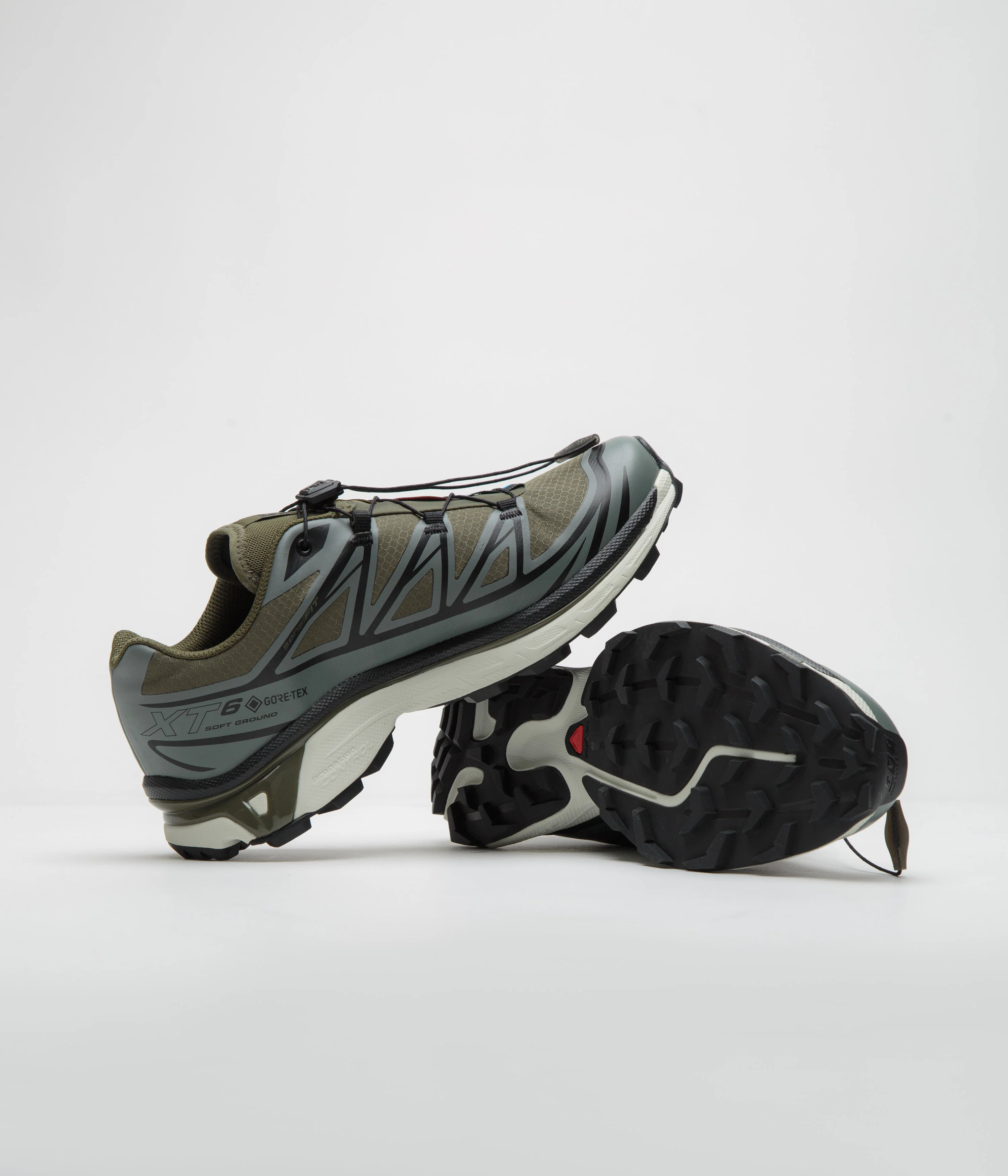 Salomon XT-6 GTX Shoes - Olive Night / Sedona Sage / Black - Image 5