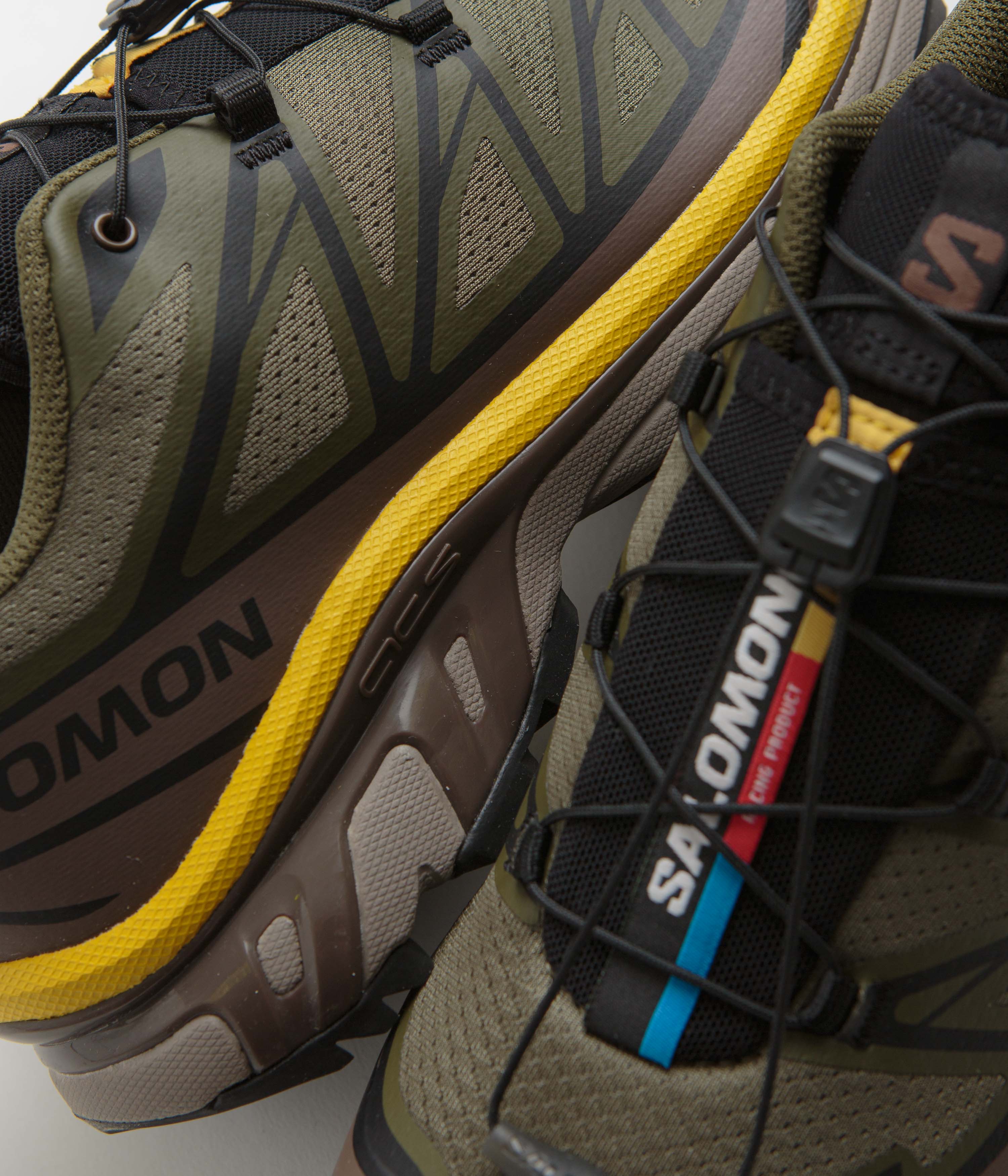 Salomon XT-6 Shoes - Olive Night / Black / Sulphur - Image 3