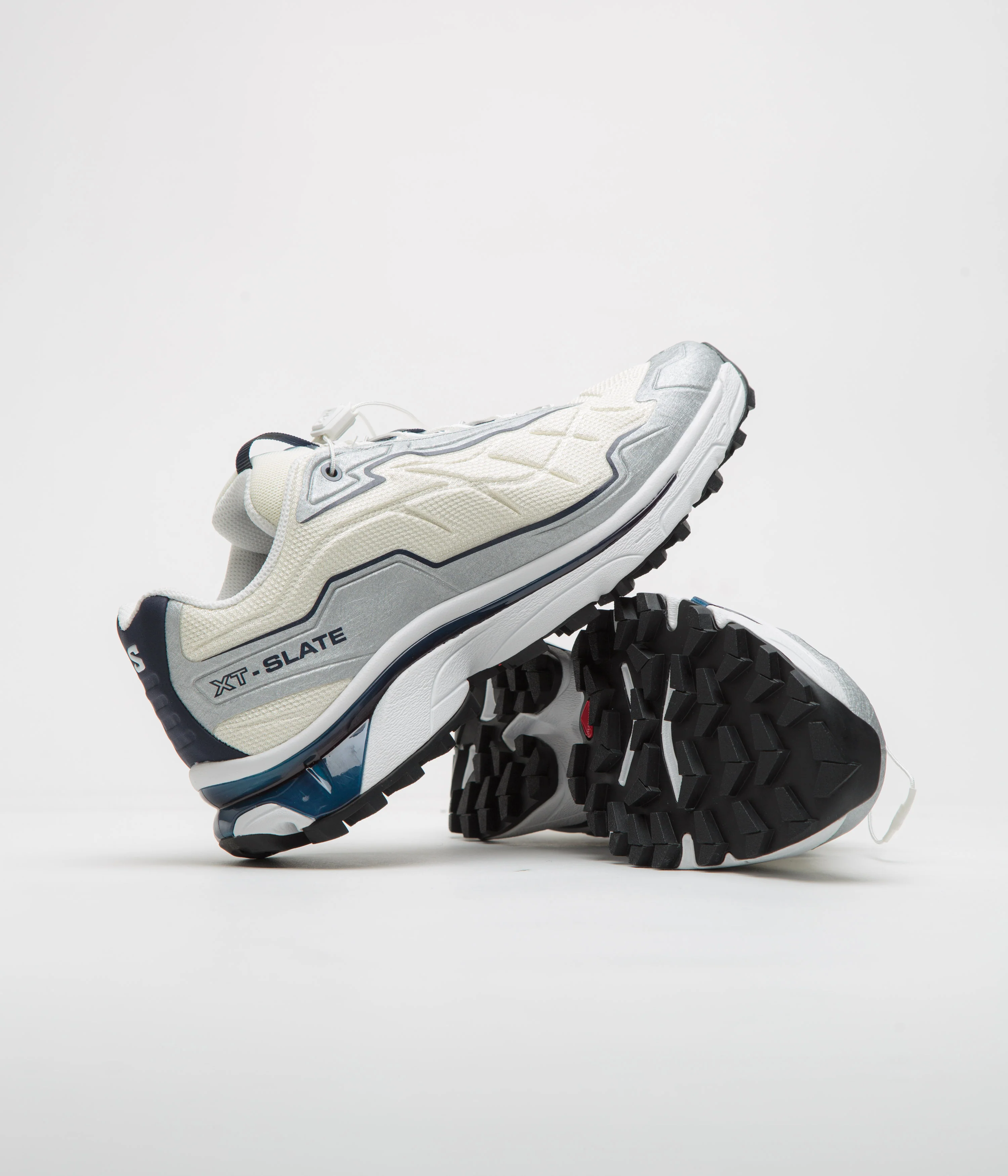 Salomon XT-Slate Shoes - Vanilla Ice / Silver / Maritime Blue - Image 6