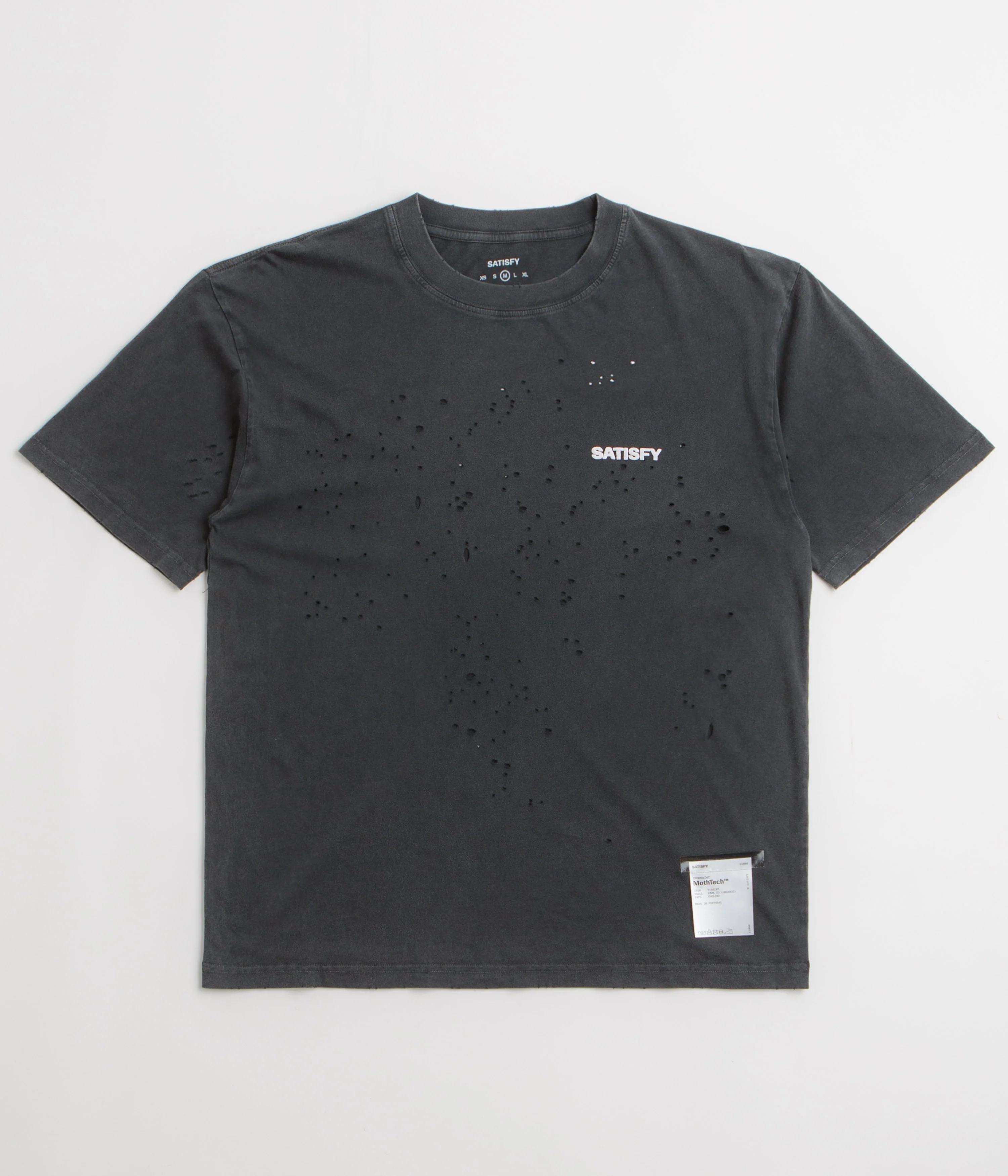 Satisfy MothTech Logo T-Shirt - Aged Black