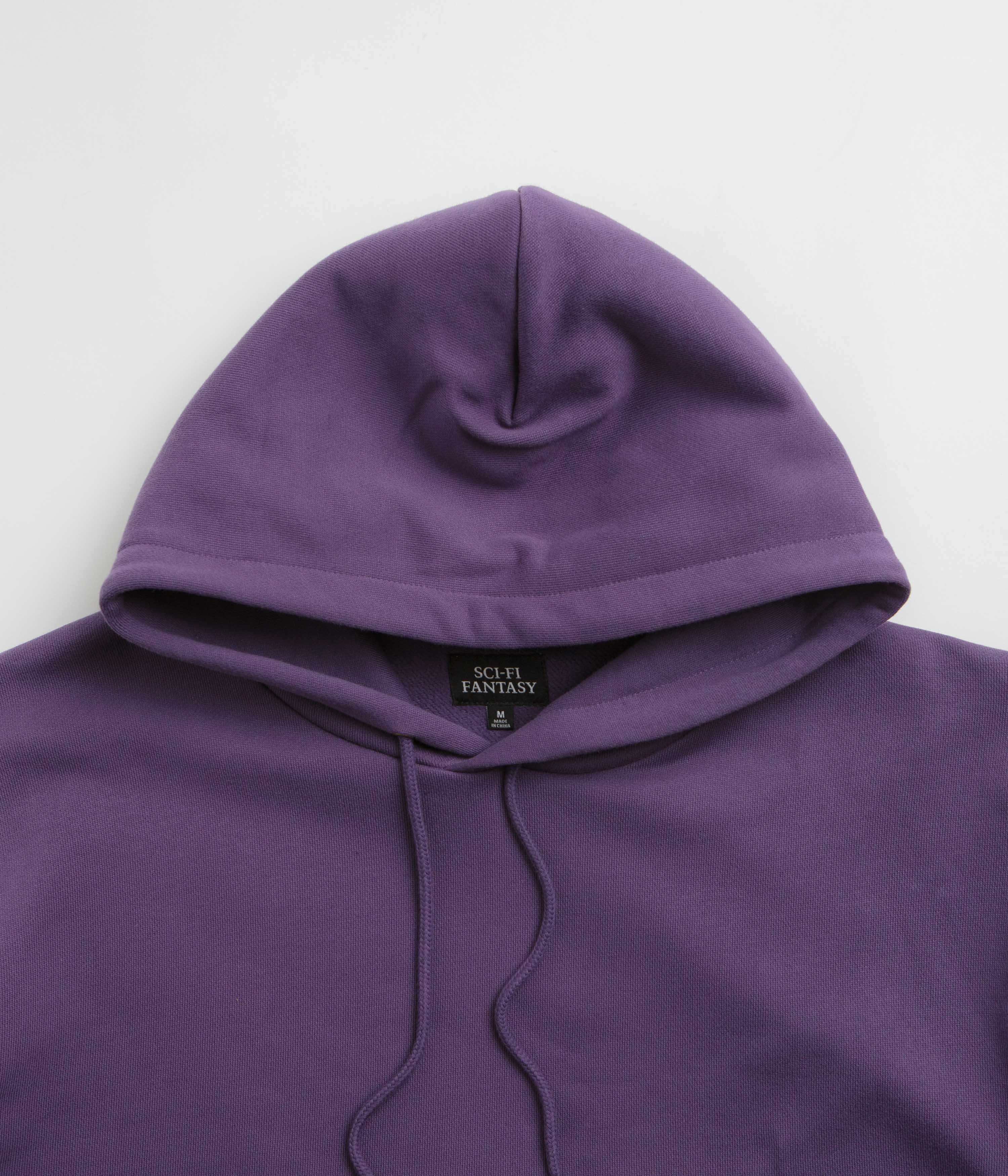 Sci-Fi Fantasy Colorblocked Hoodie - Purple / Black - Image 4