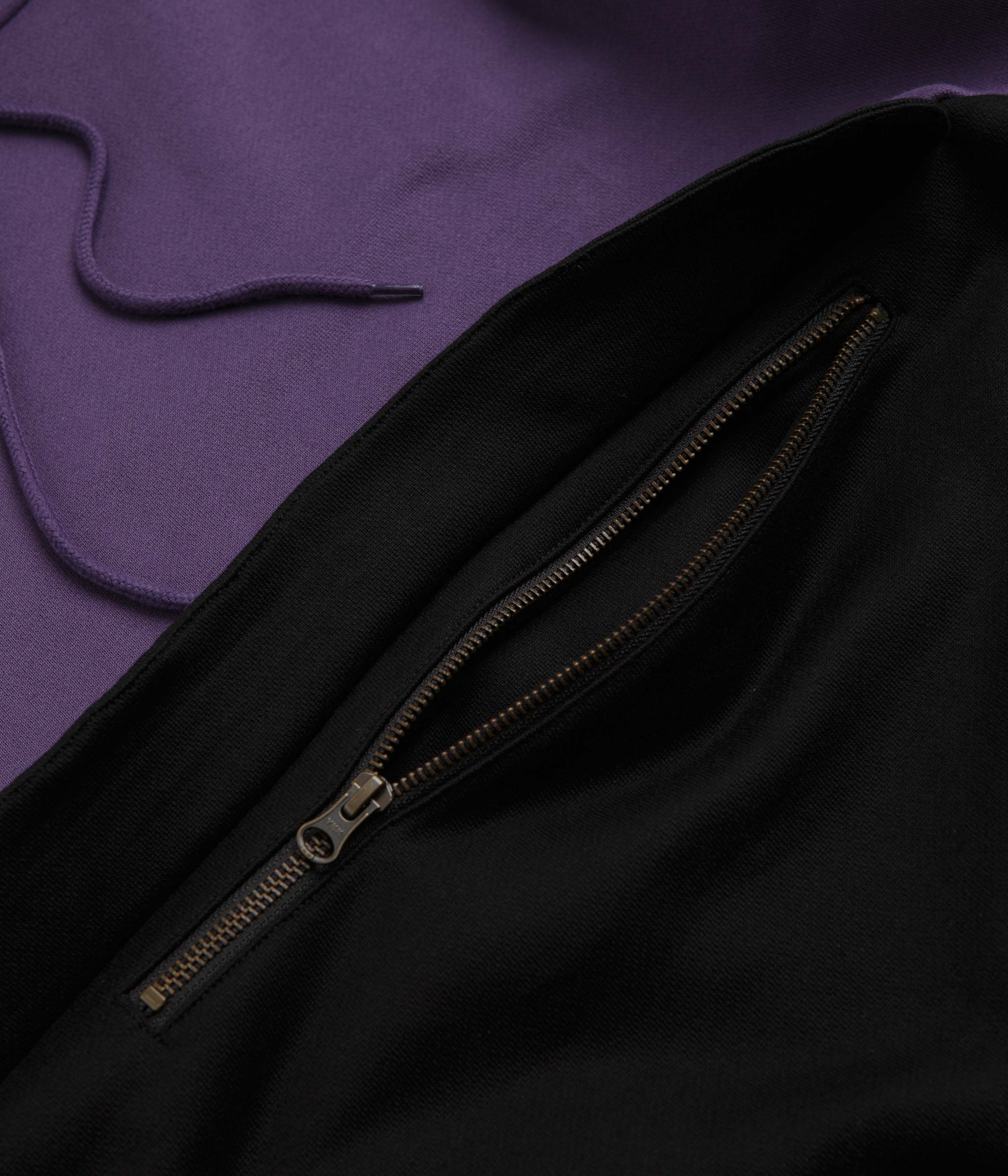 Sci-Fi Fantasy Colorblocked Hoodie - Purple / Black - Image 5