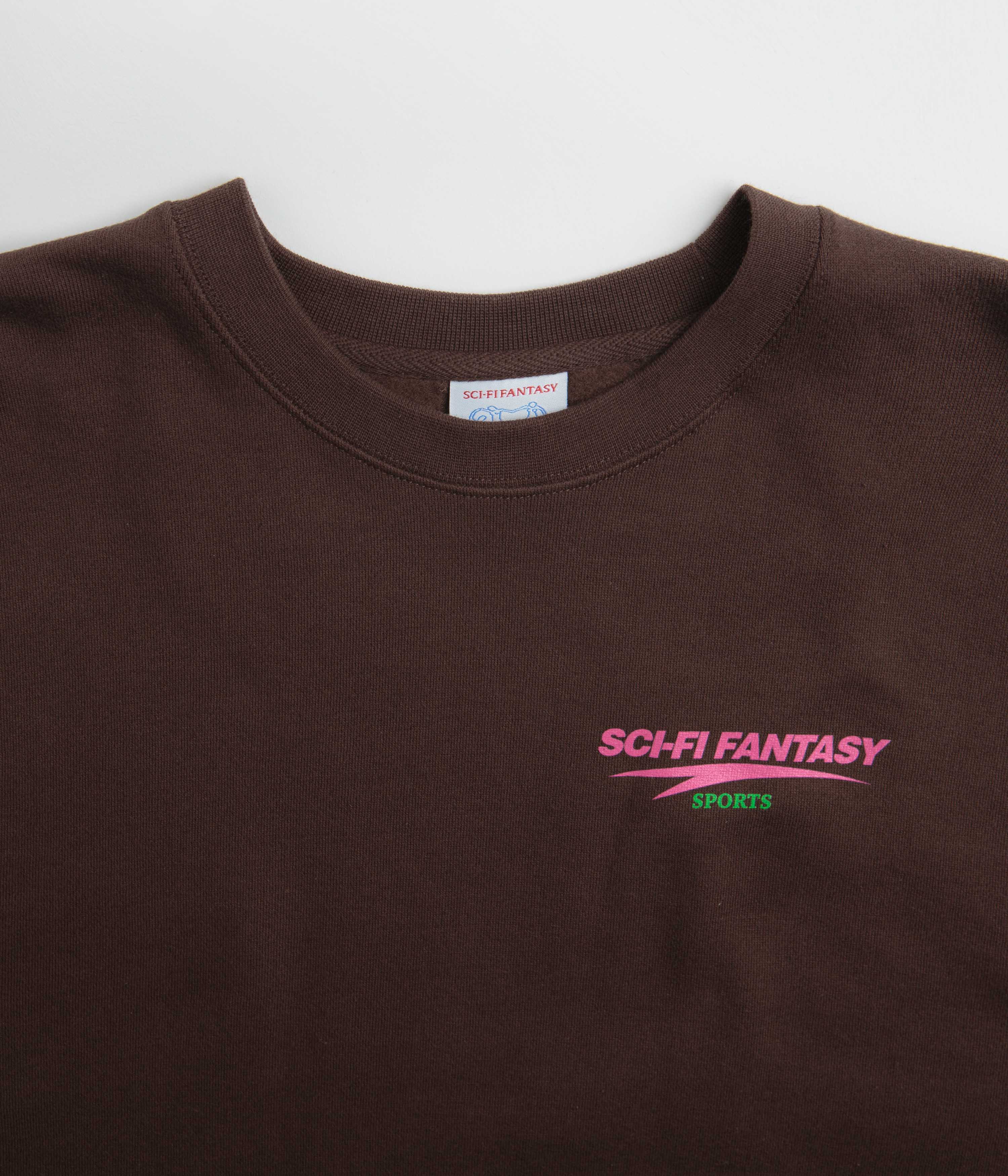 Sci-Fi Fantasy Sports Fleece Crewneck Sweatshirt - Brown - Image 4