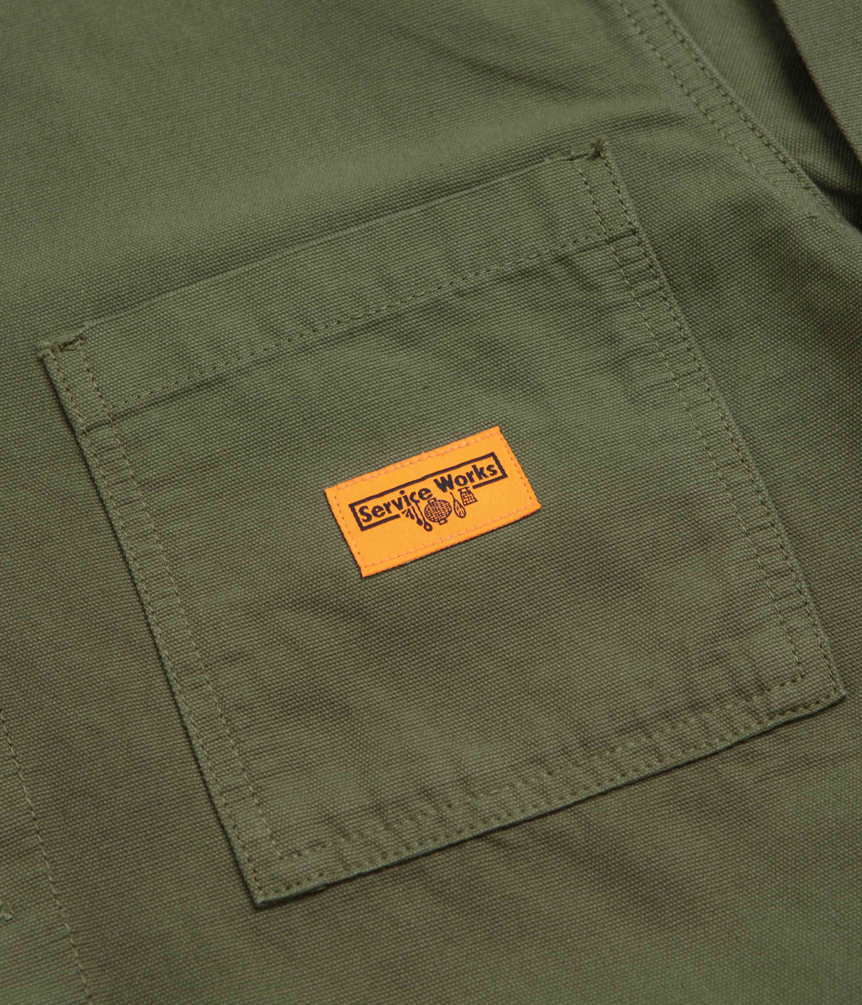 Service Works Canvas Chore Shirt - Olive - Image 4