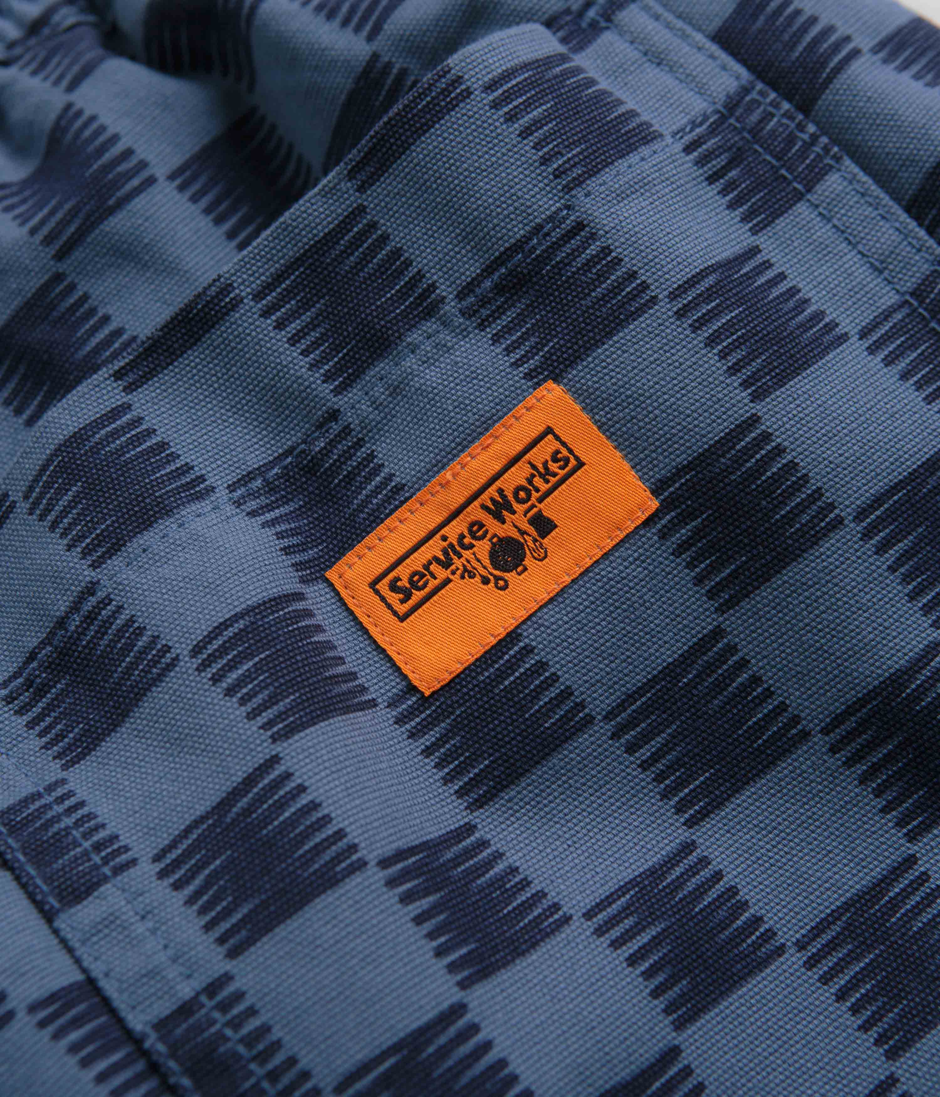 Service Works Classic Chef Shorts - Blue Checker - Image 6