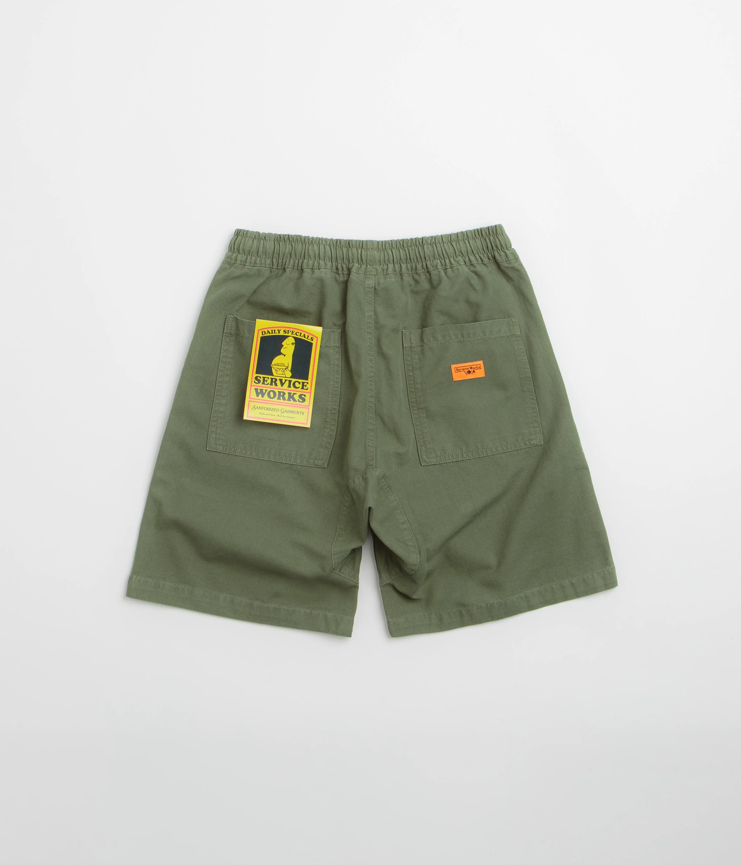 Service Works Classic Chef Shorts - Olive - Image 3