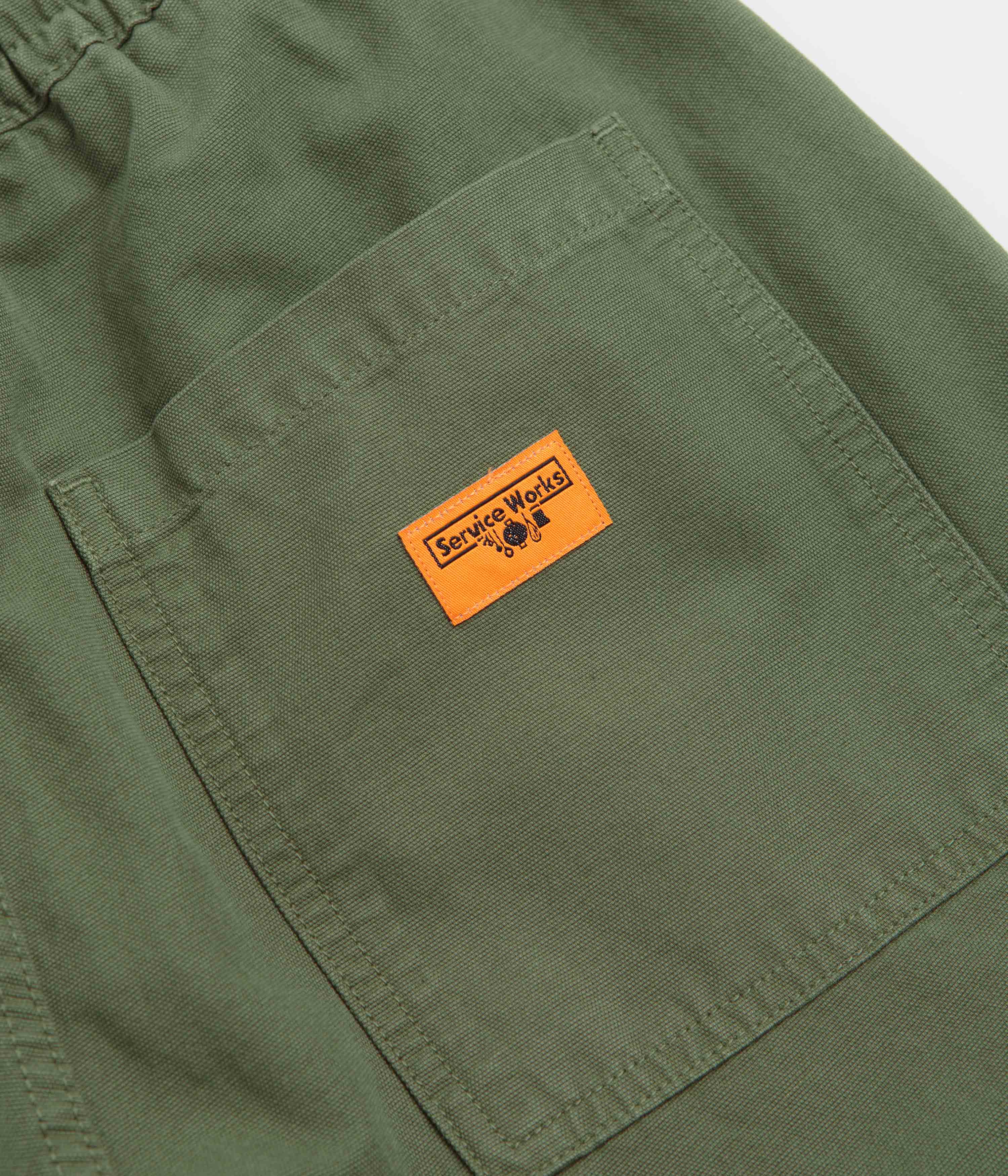 Service Works Classic Chef Shorts - Olive - Image 7