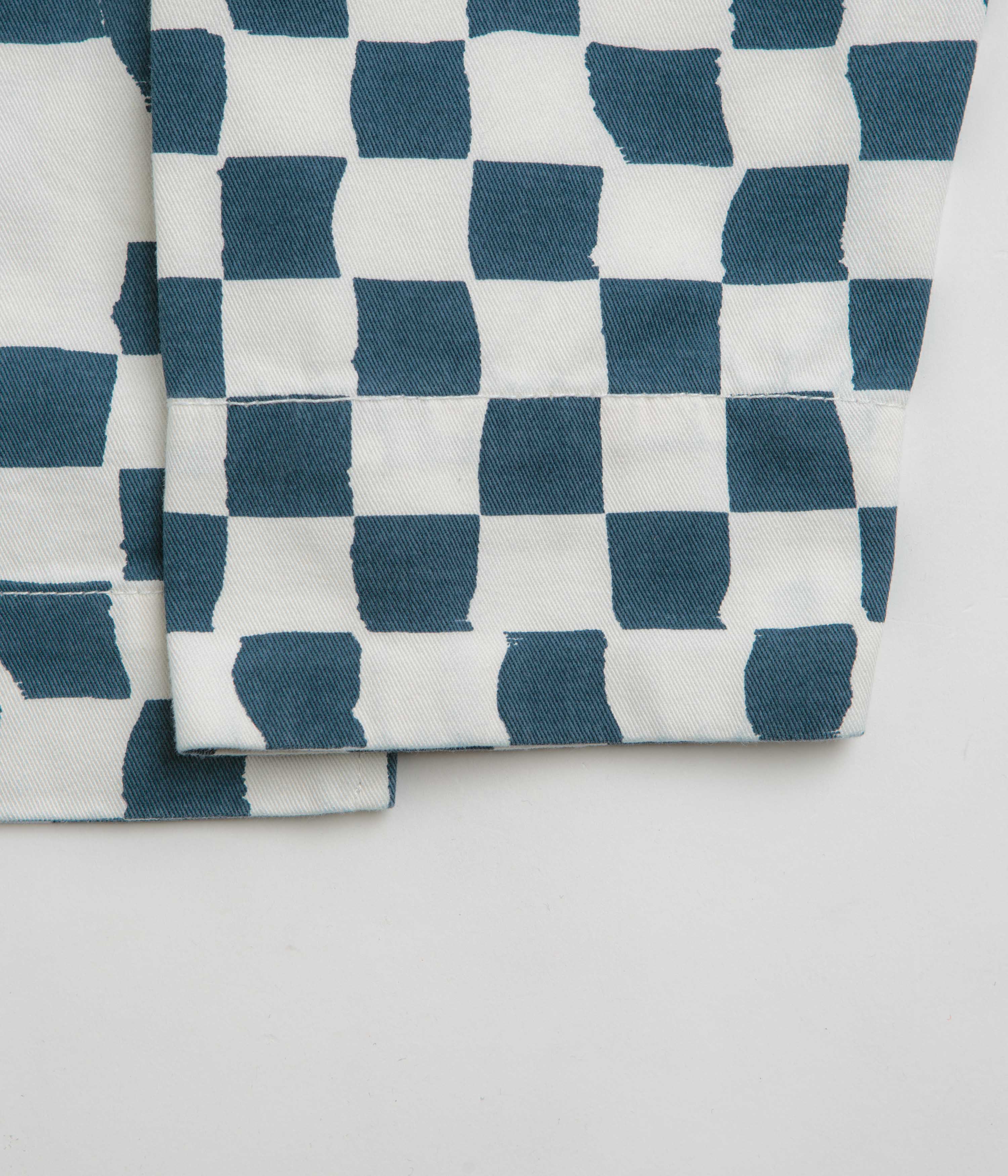 Service Works Drill Printed FOH Jacket - Teal Checker - Image 5