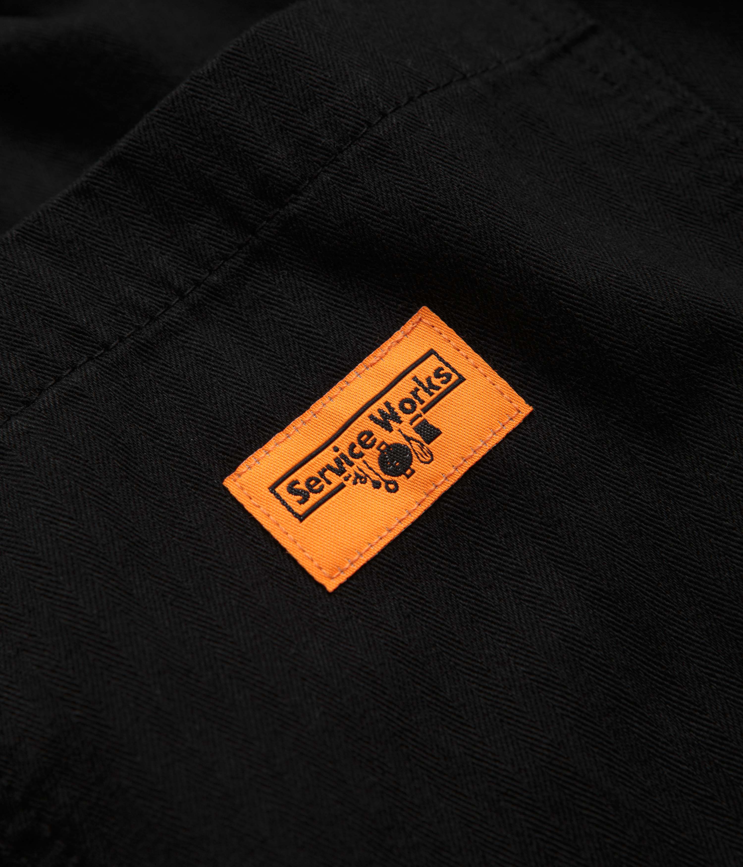 Service Works Herringbone Chef Pants - Black - Image 6