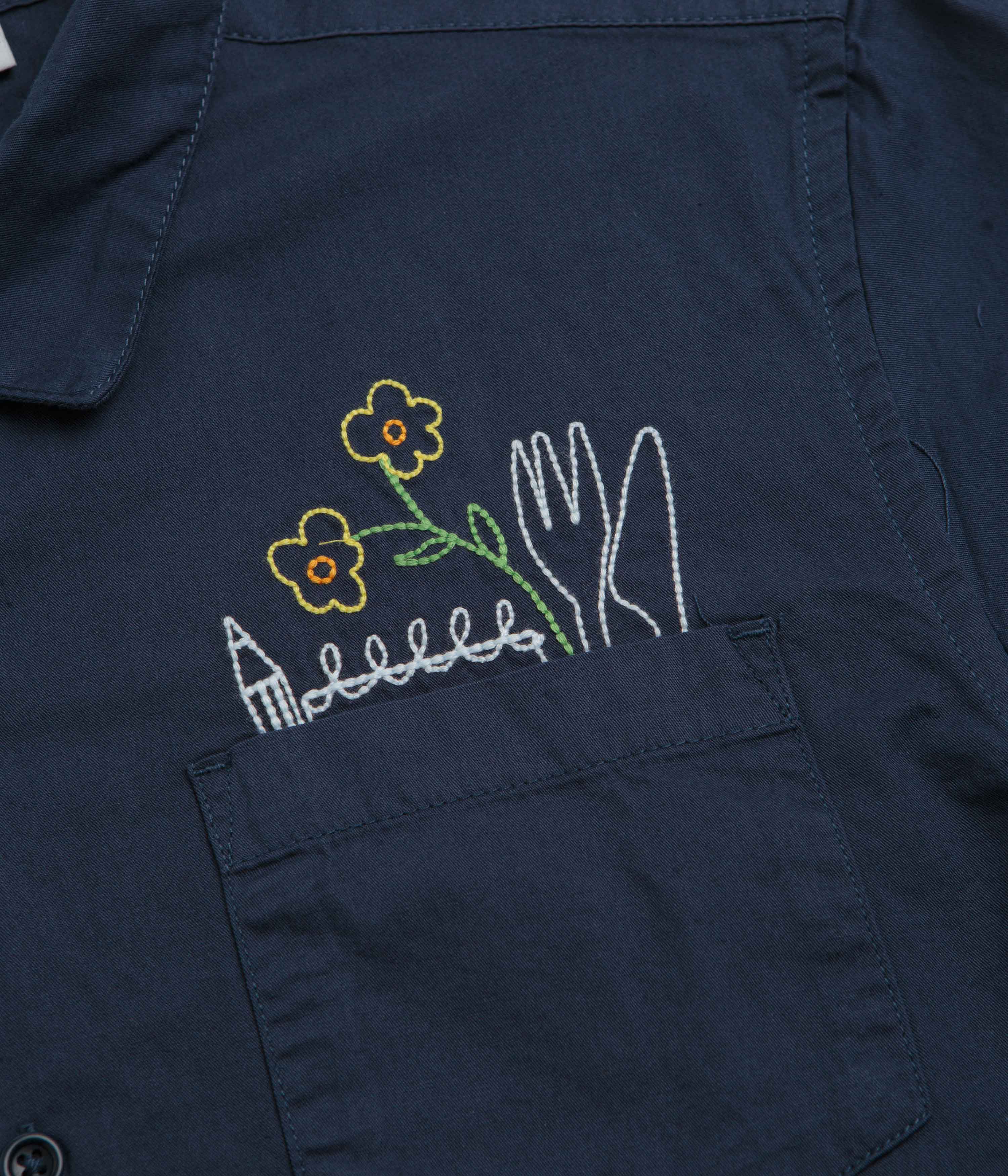 Service Works Light Twill Necessities Short Sleeve Shirt - Navy - Image 4