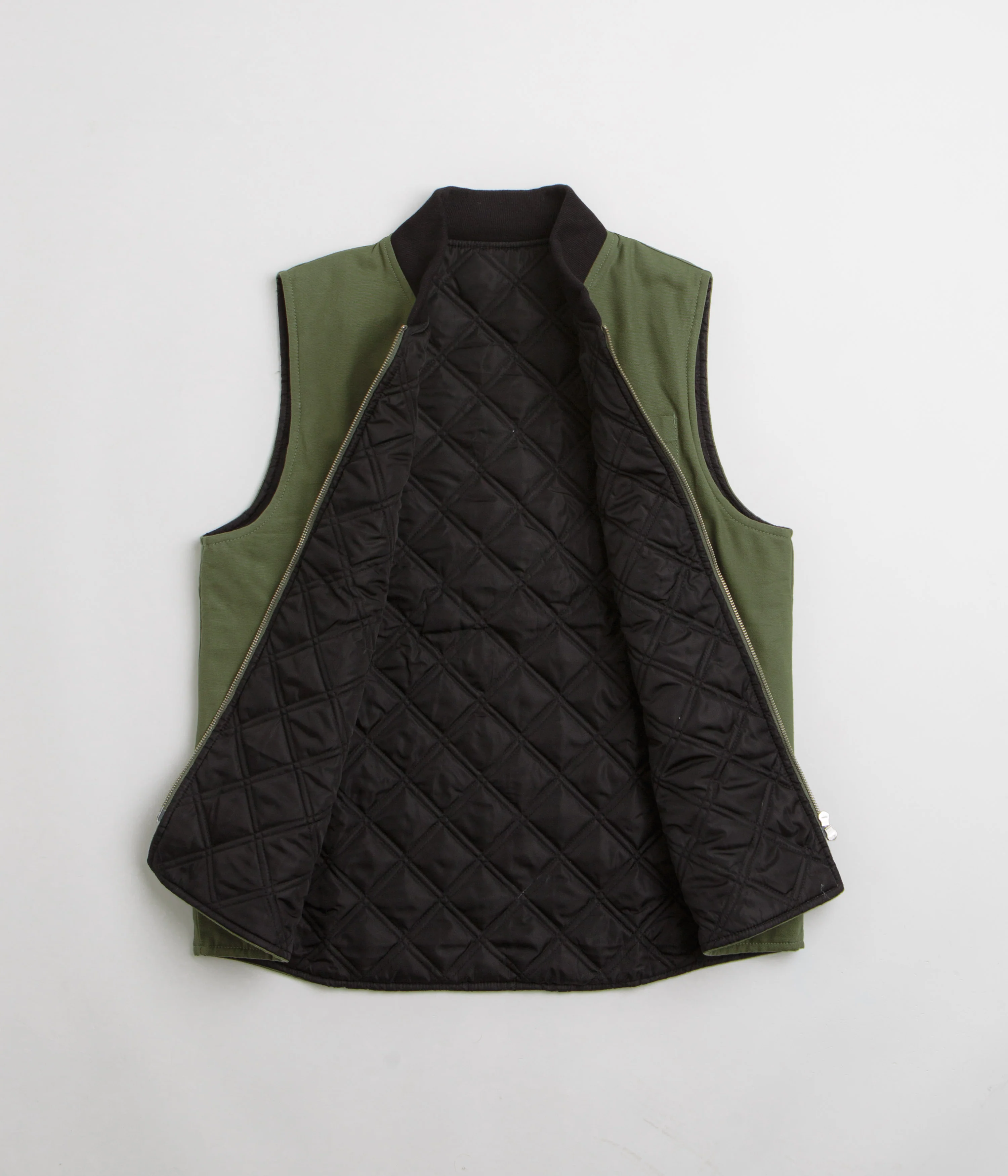Service Works Padded Work Vest Jacket - Olive - Image 2
