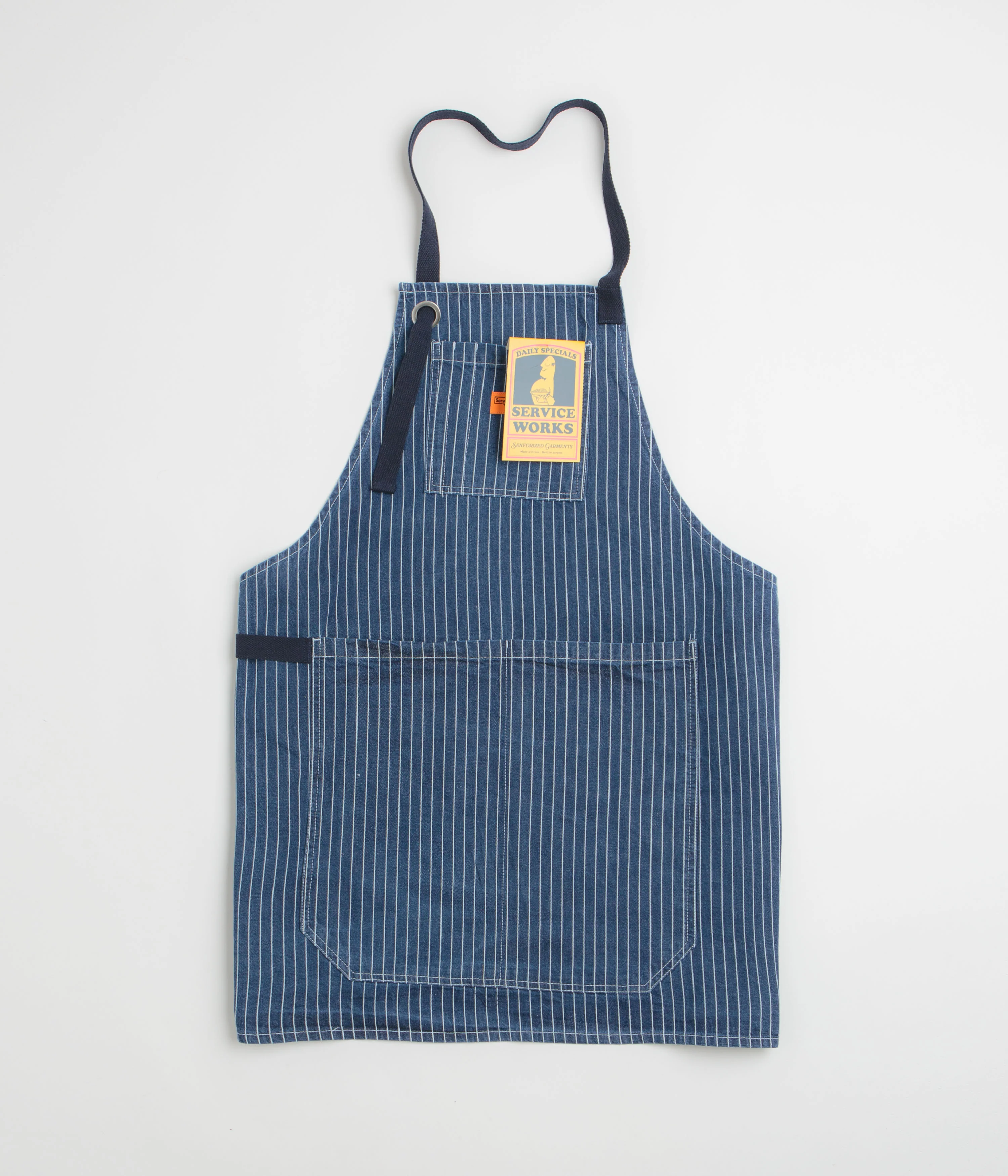Service Works Pinstripe Denim Apron - Indigo