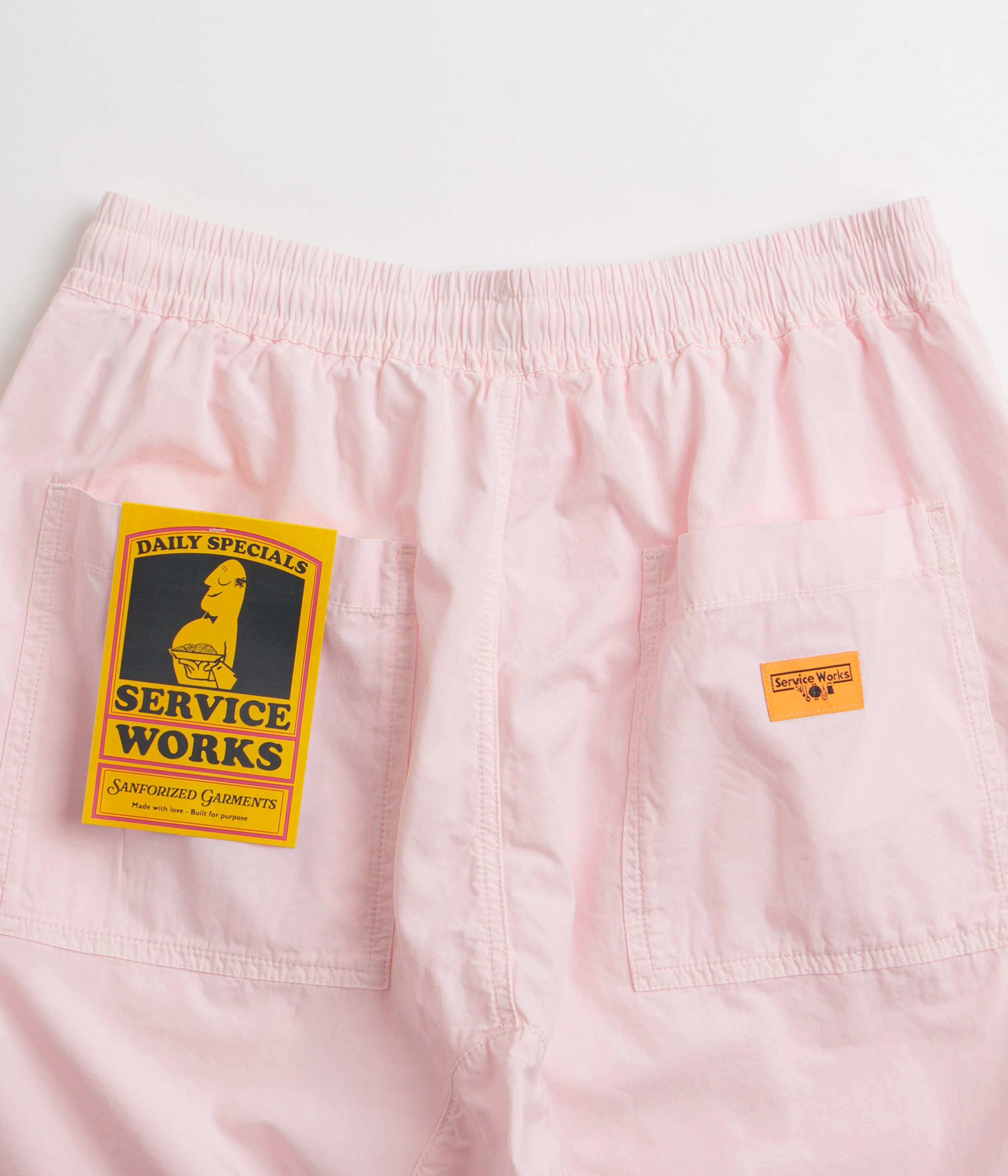 Service Works Poplin Chef Shorts - Dusty Pink - Image 5