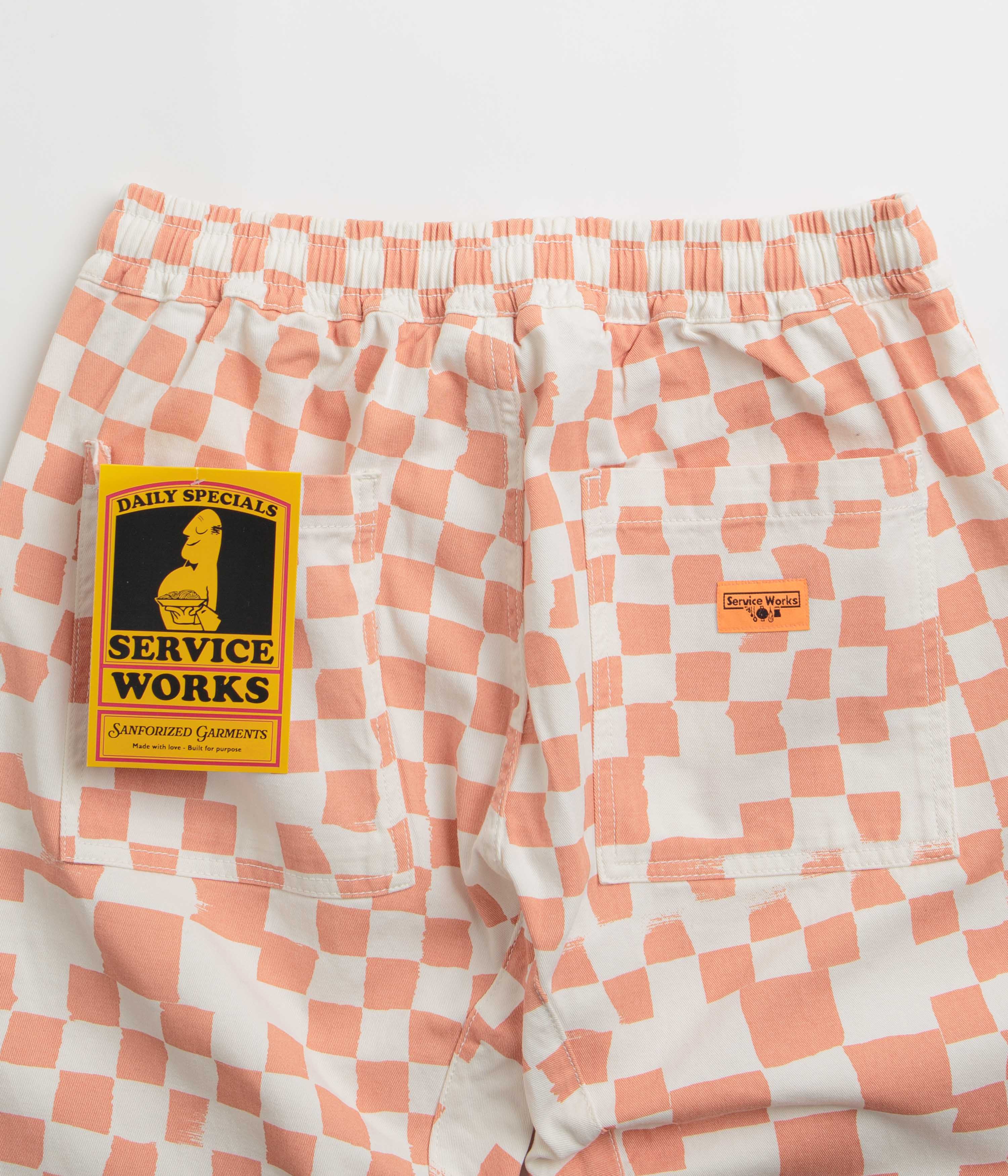 Service Works Printed Chef Pants - Salmon Checker - Image 5