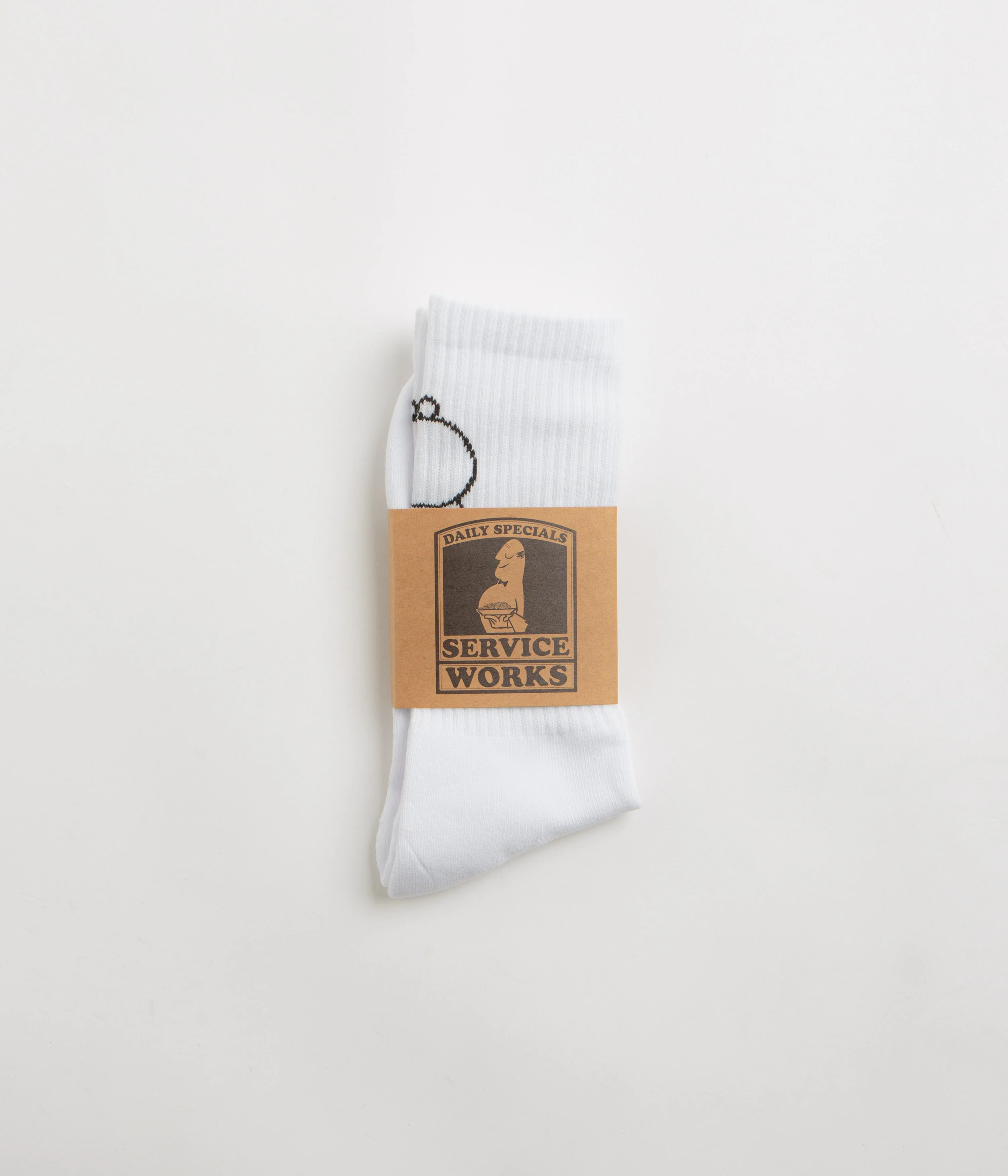 Service Works Salt + Pepper Socks - White - Image 2