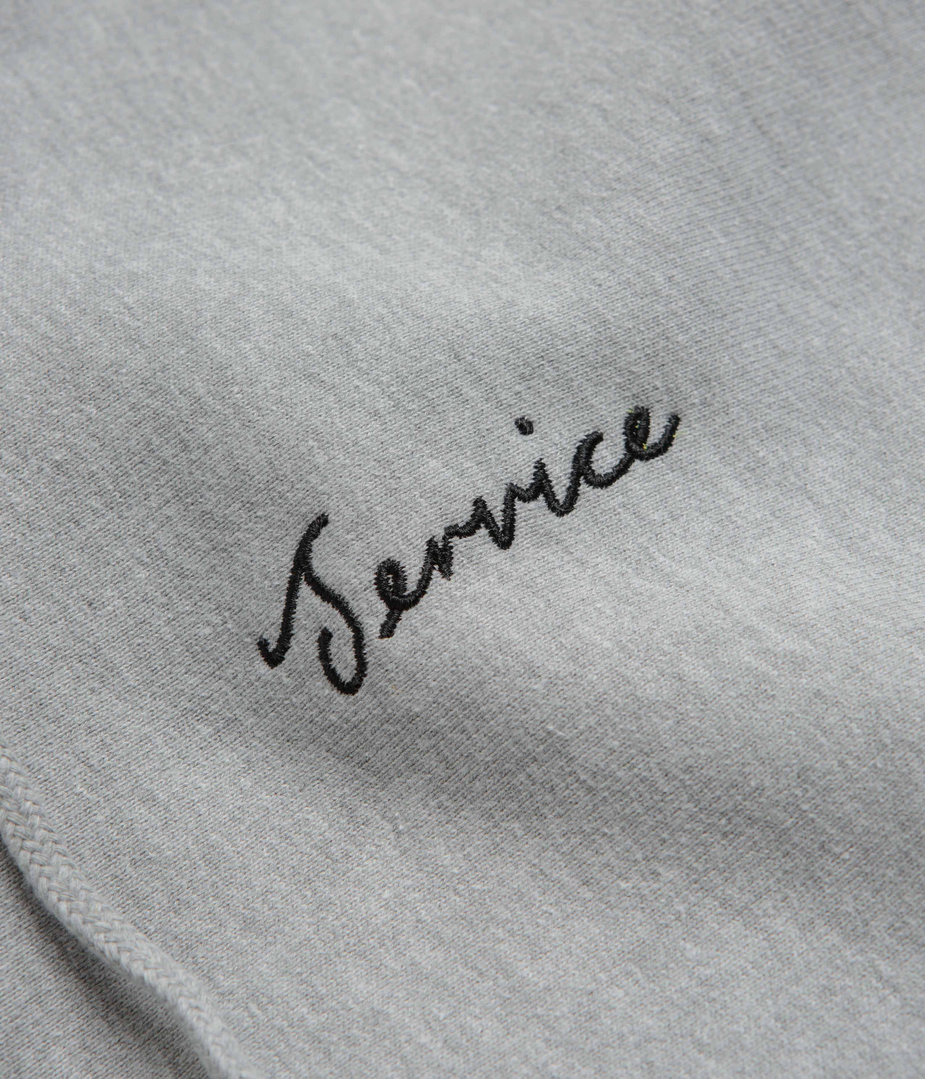 Service Works Script Logo Hoodie - Marl Grey - Image 3