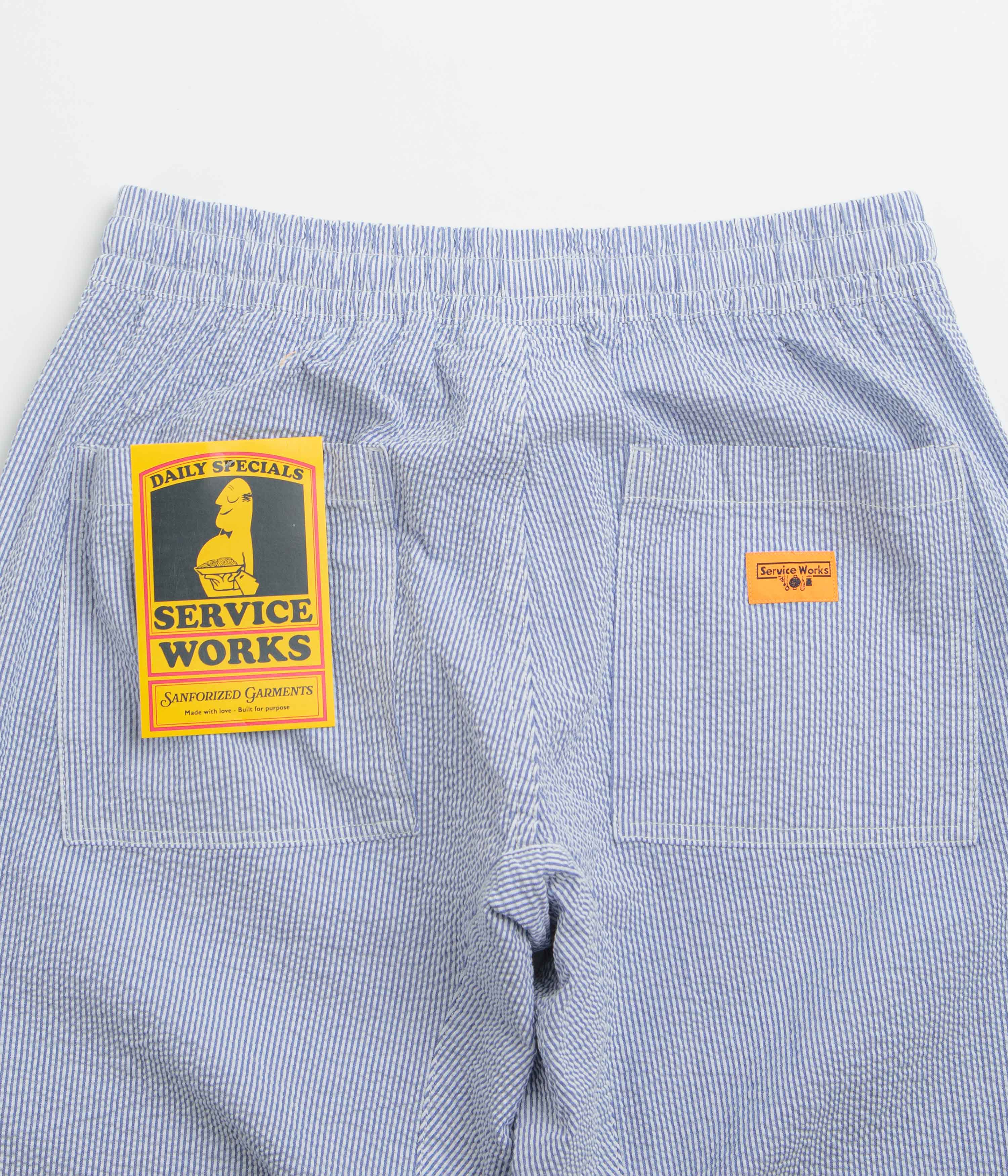 Service Works Seersucker Chef Pants - Navy Stripe - Image 5