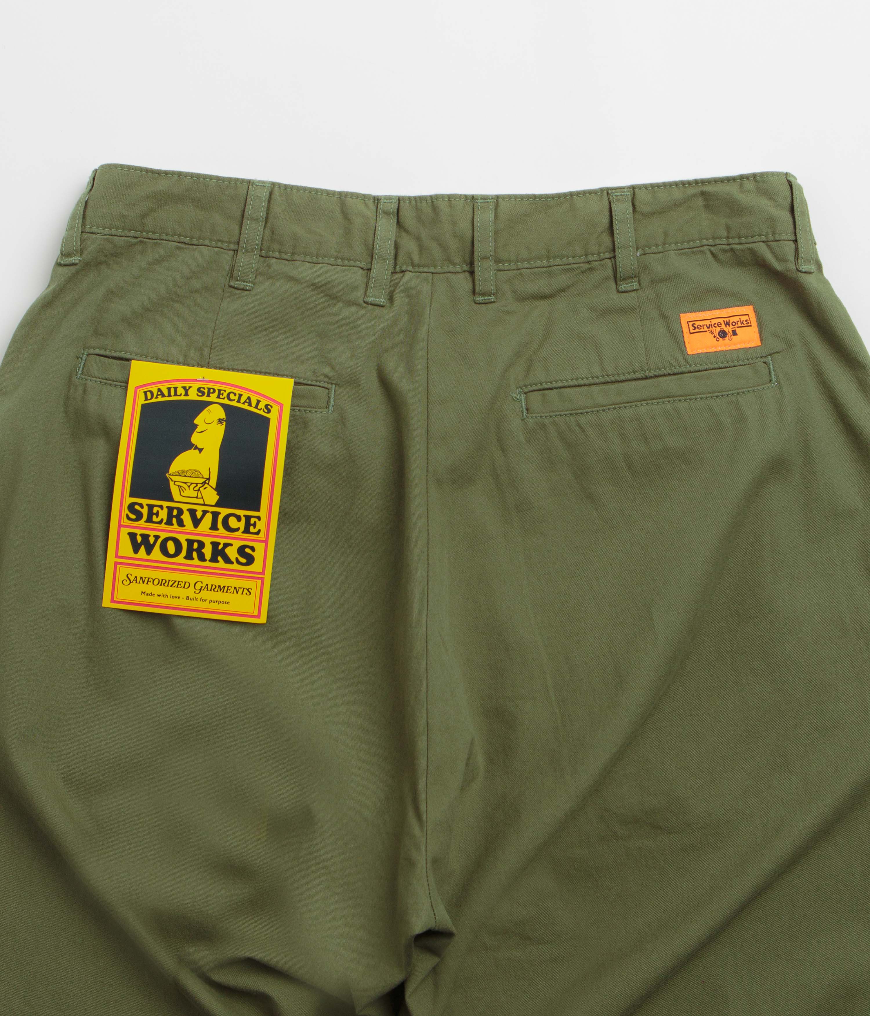 Service Works Twill Part Timer Pants - Olive - Image 6
