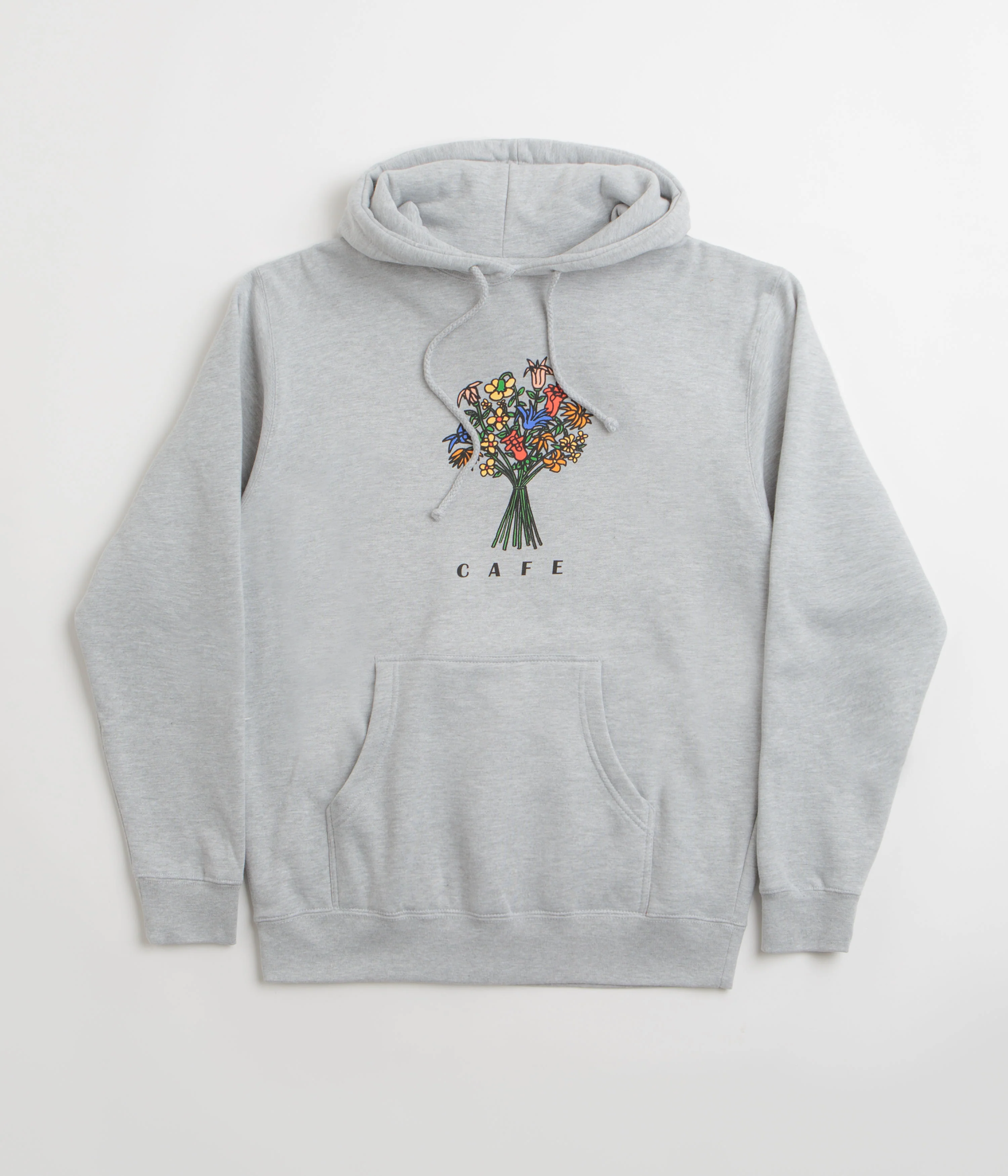 Skateboard Cafe Bouquet Hoodie - Heather Grey