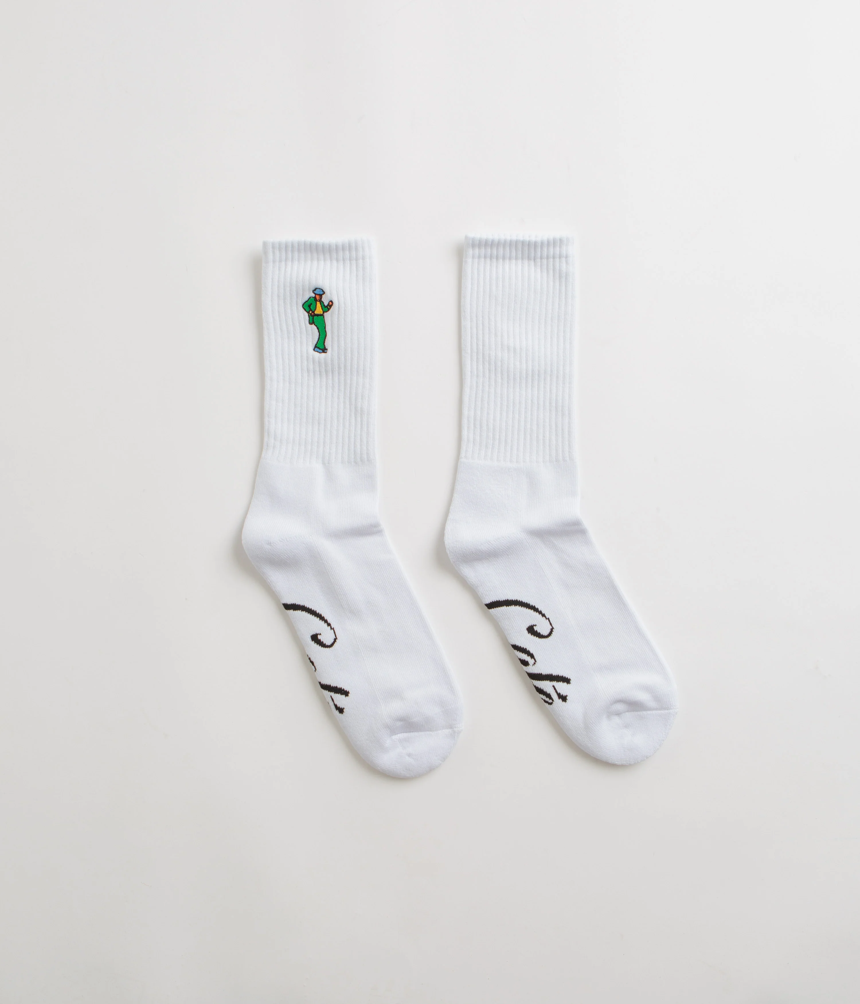 Skateboard Cafe Swing Socks - White