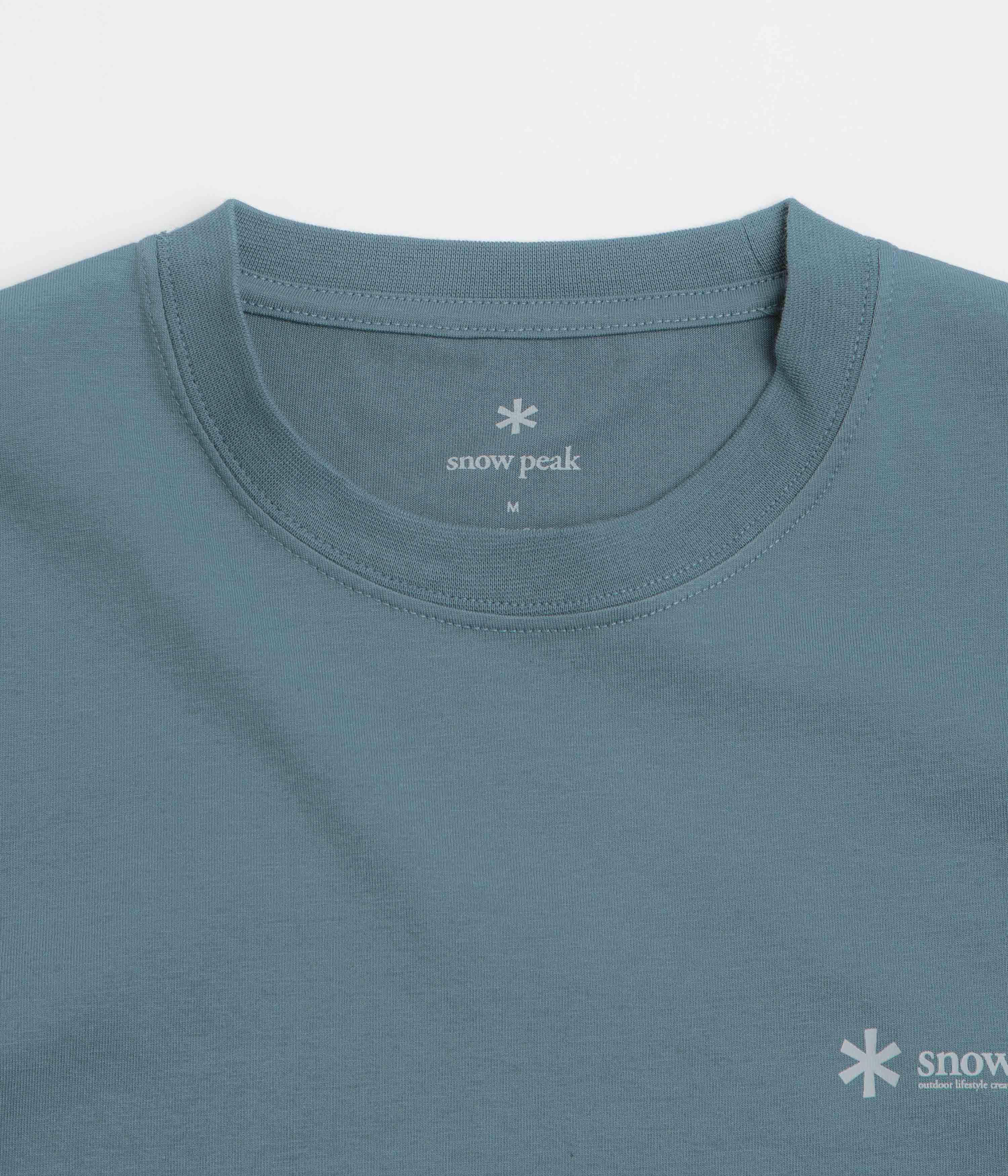 Snow Peak Chest Logo T-Shirt - Blue - Image 2