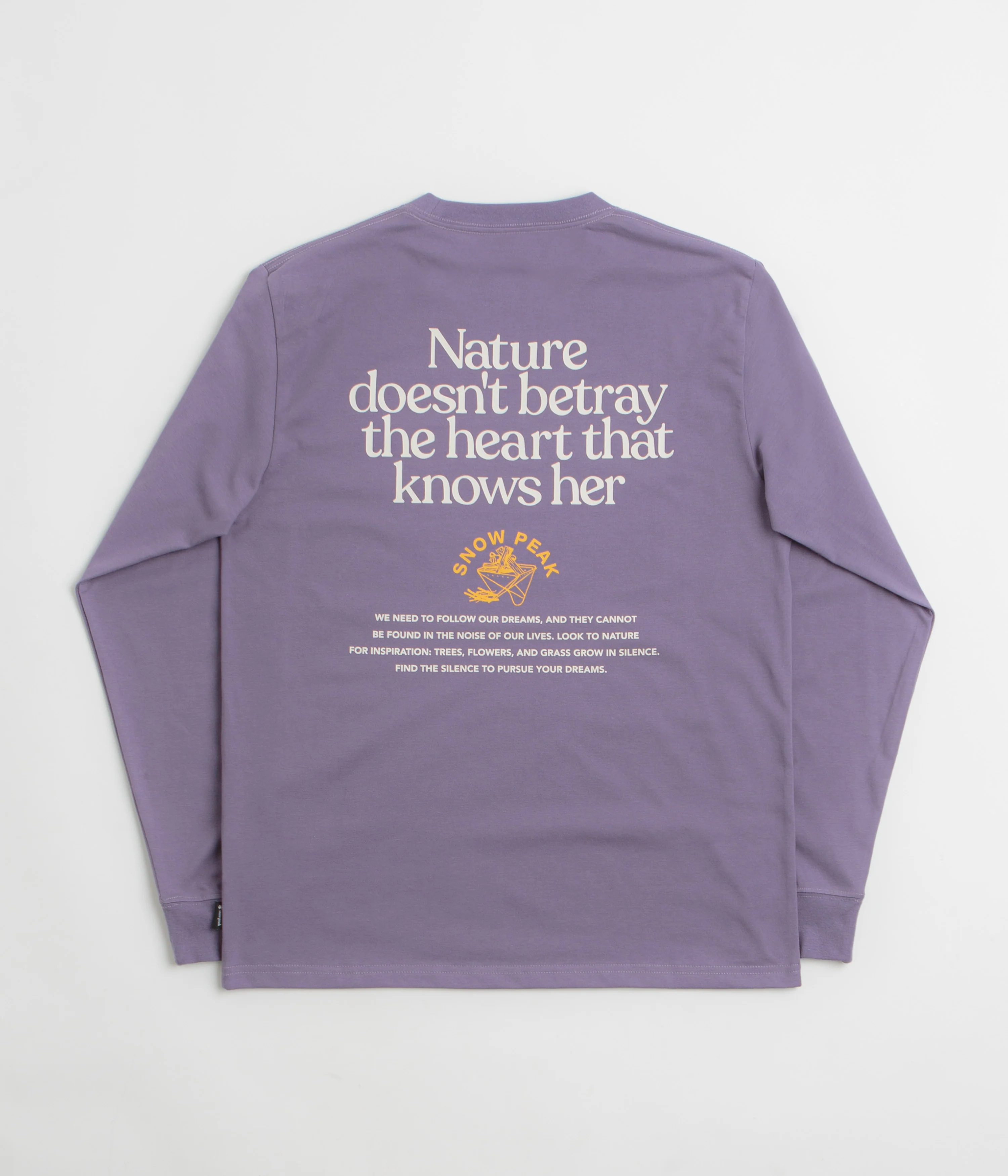 Snow Peak Living With Nature Long Sleeve T-Shirt - Purple - Image 2