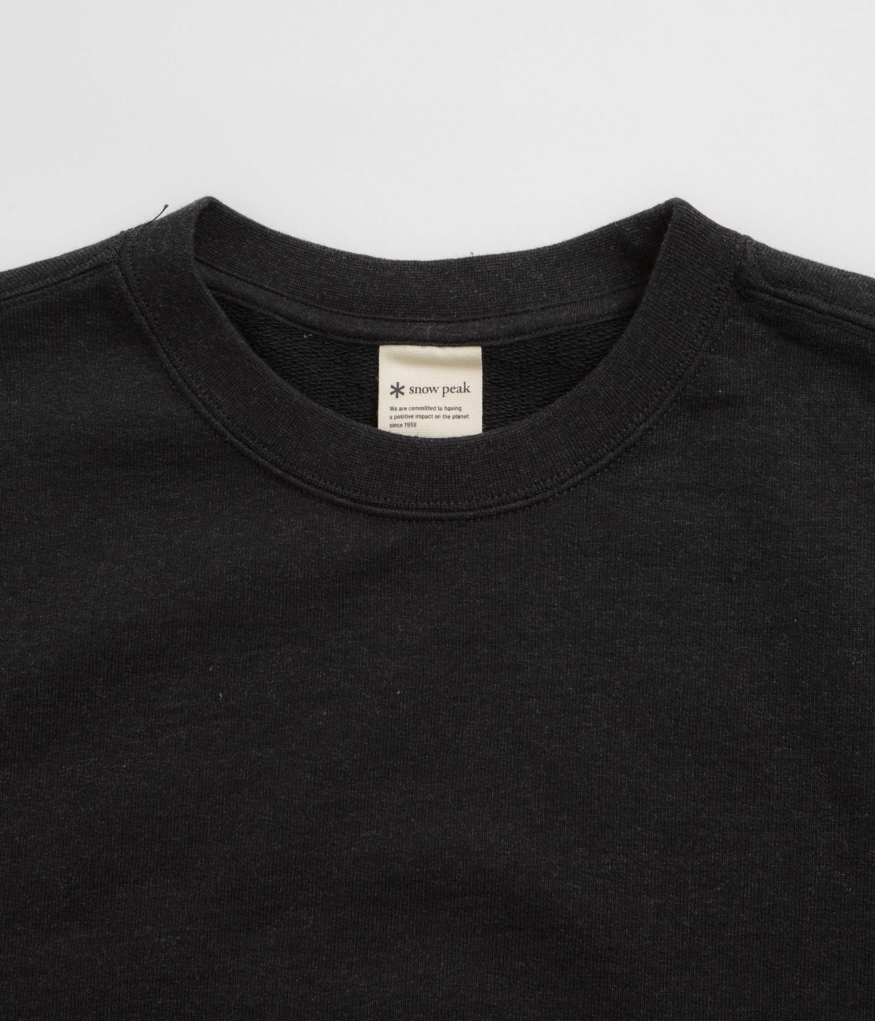 Snow Peak Recycled Cotton Crewneck Sweatshirt - Black - Image 3
