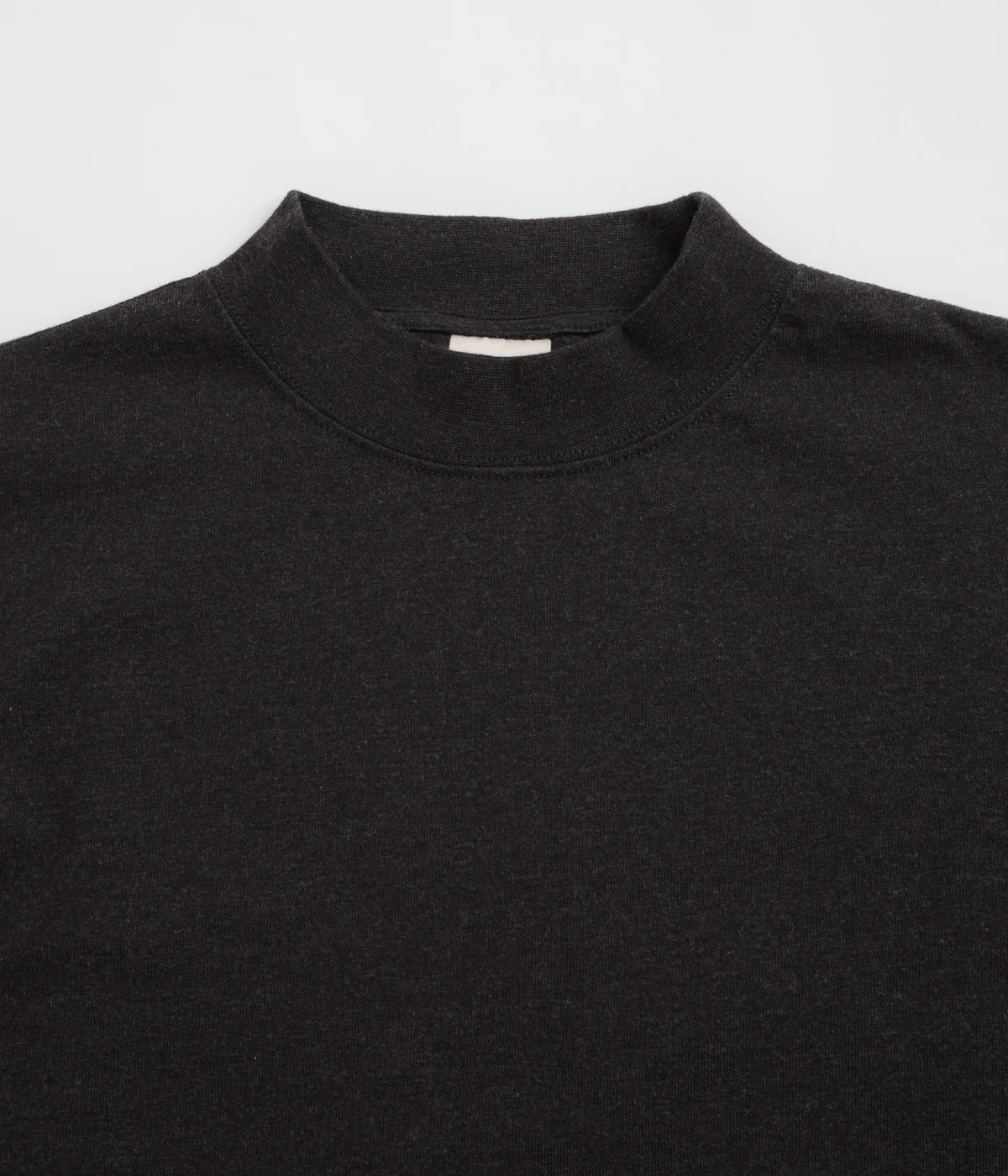 Snow Peak Recycled Cotton Heavy Mockneck T-Shirt - Black - Image 2