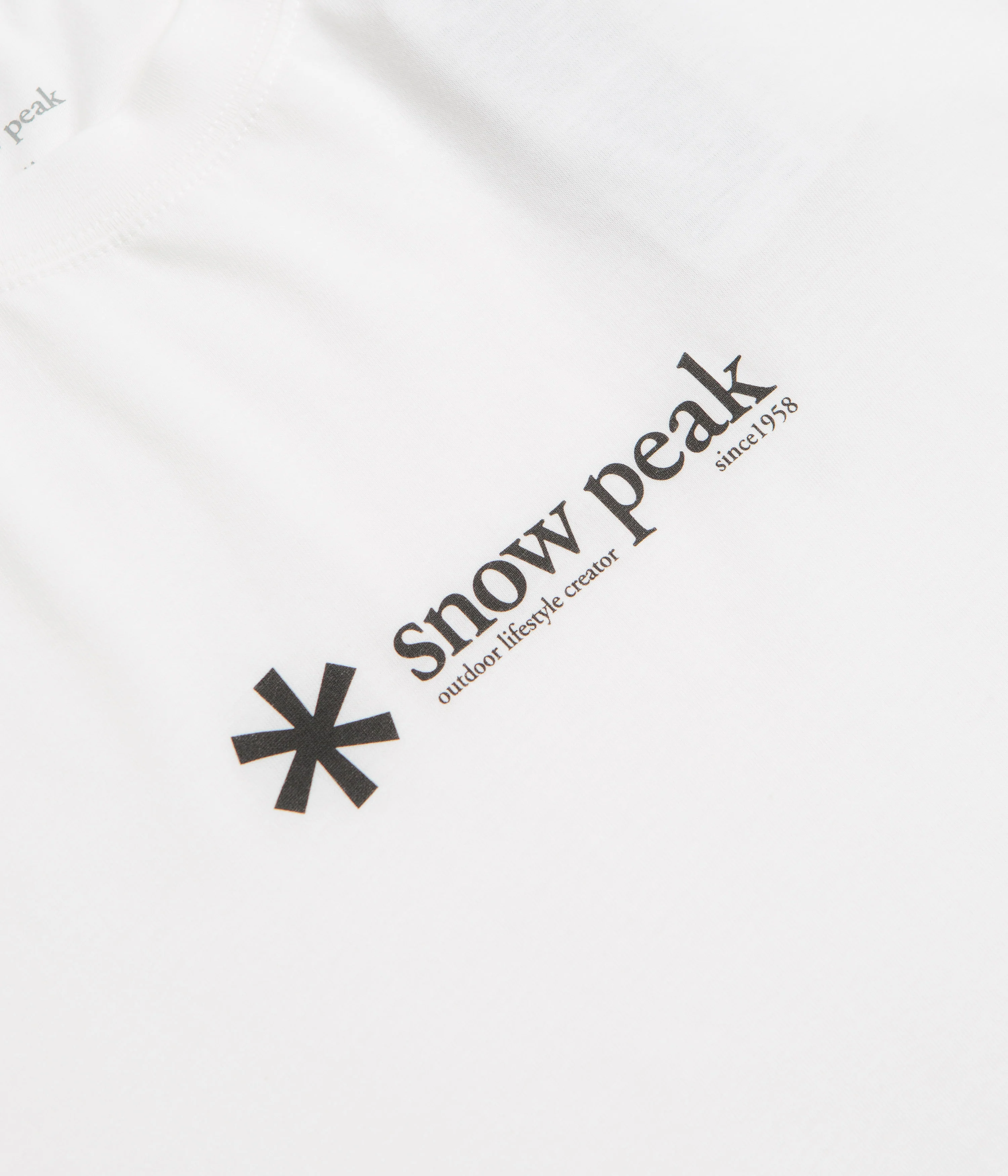 Snow Peak Soft Cotton Logo T-Shirt - White - Image 2