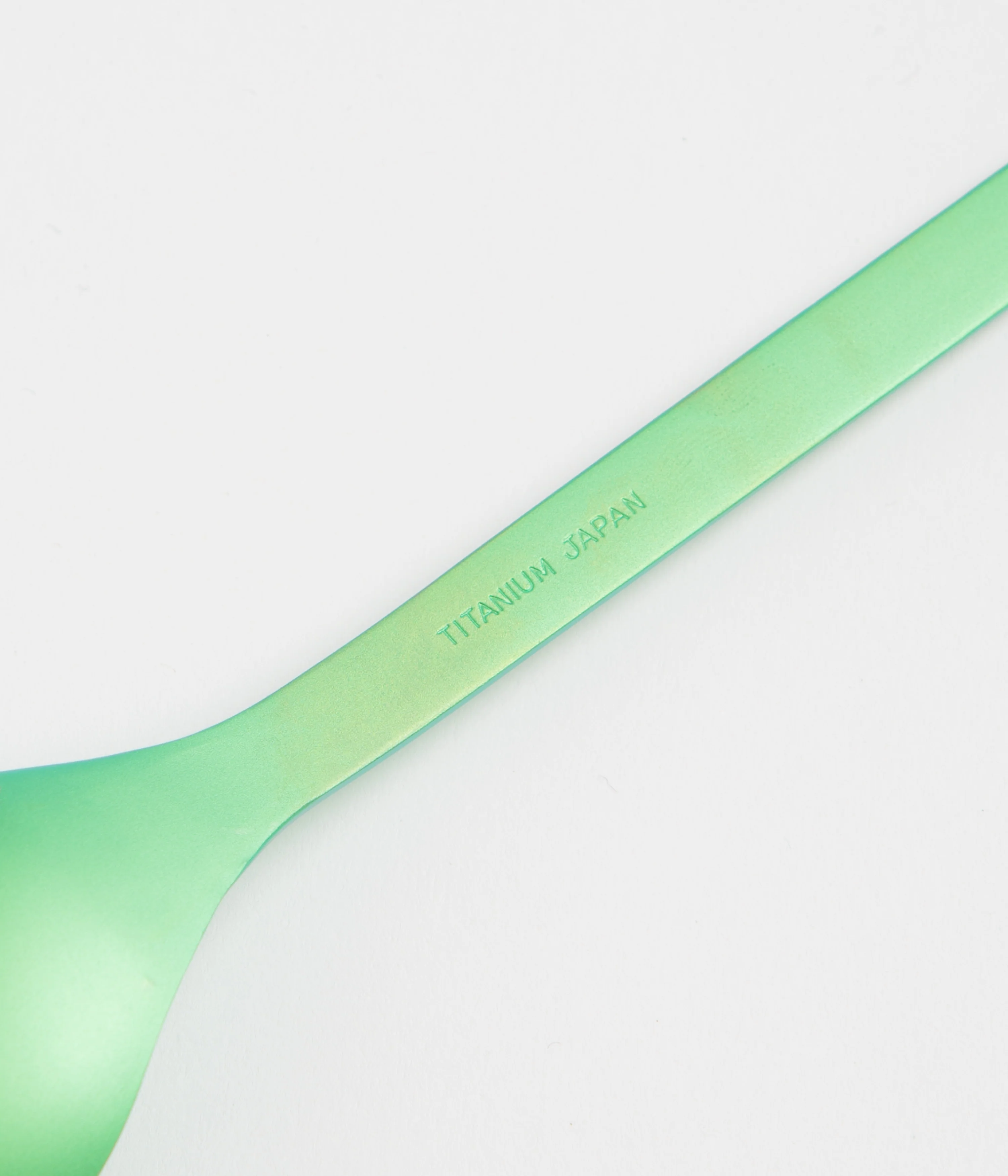 Snow Peak Titanium Spork - Green Anodized - Image 3