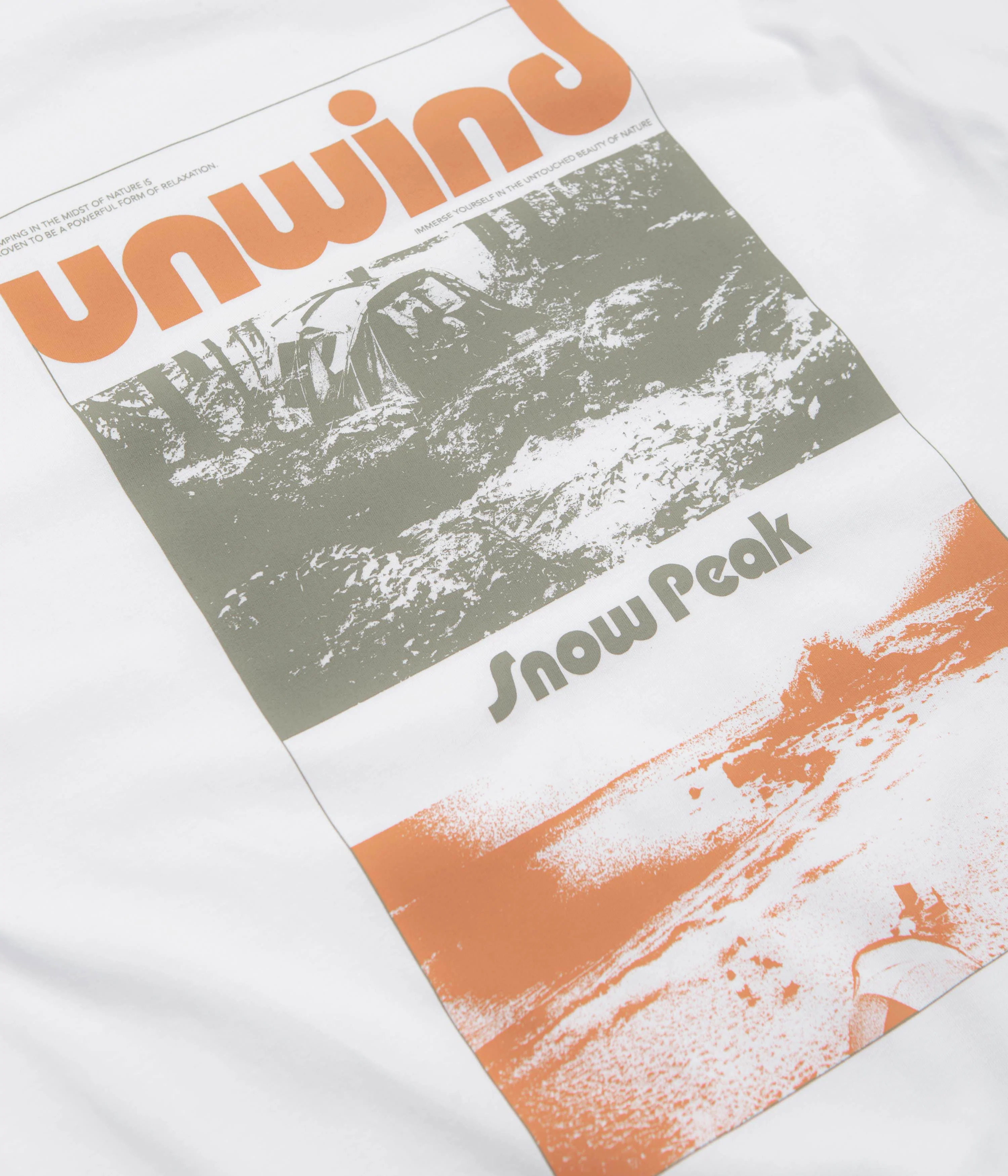 Snow Peak Unwind T-Shirt - White - Image 6
