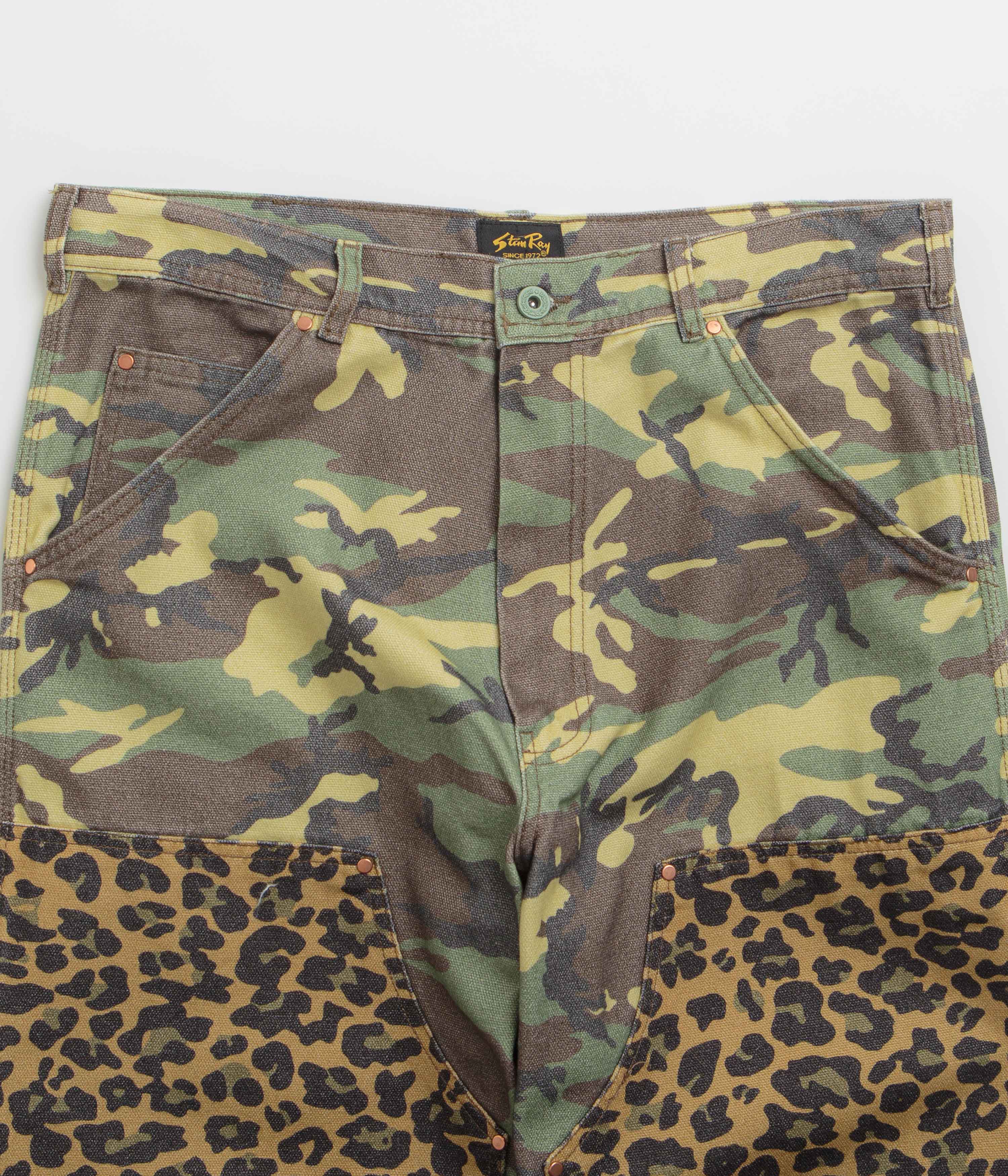 Stan Ray Double Knee Pants - Woodland DPM Duck / Leopard Duck Mix - Image 4
