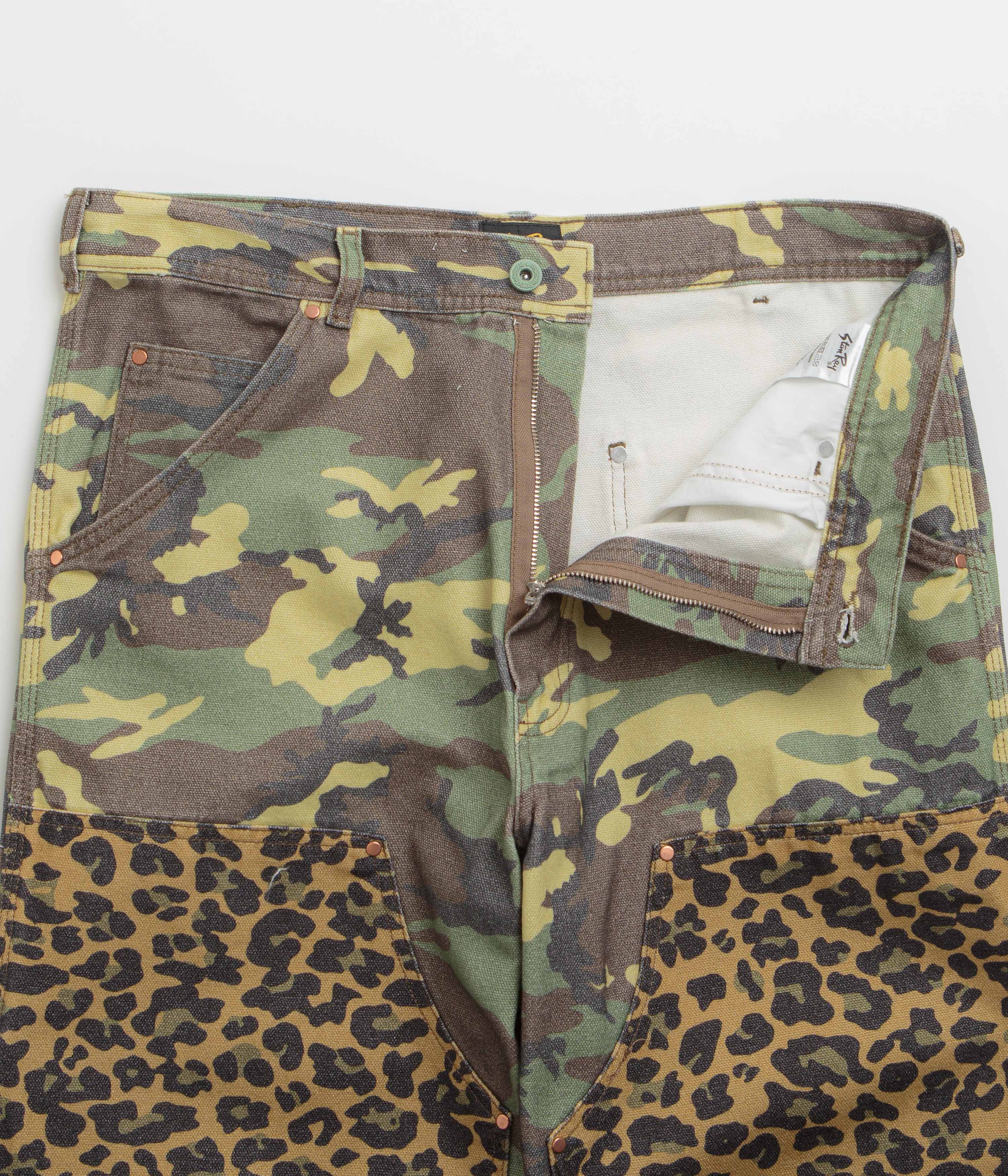 Stan Ray Double Knee Pants - Woodland DPM Duck / Leopard Duck Mix - Image 5
