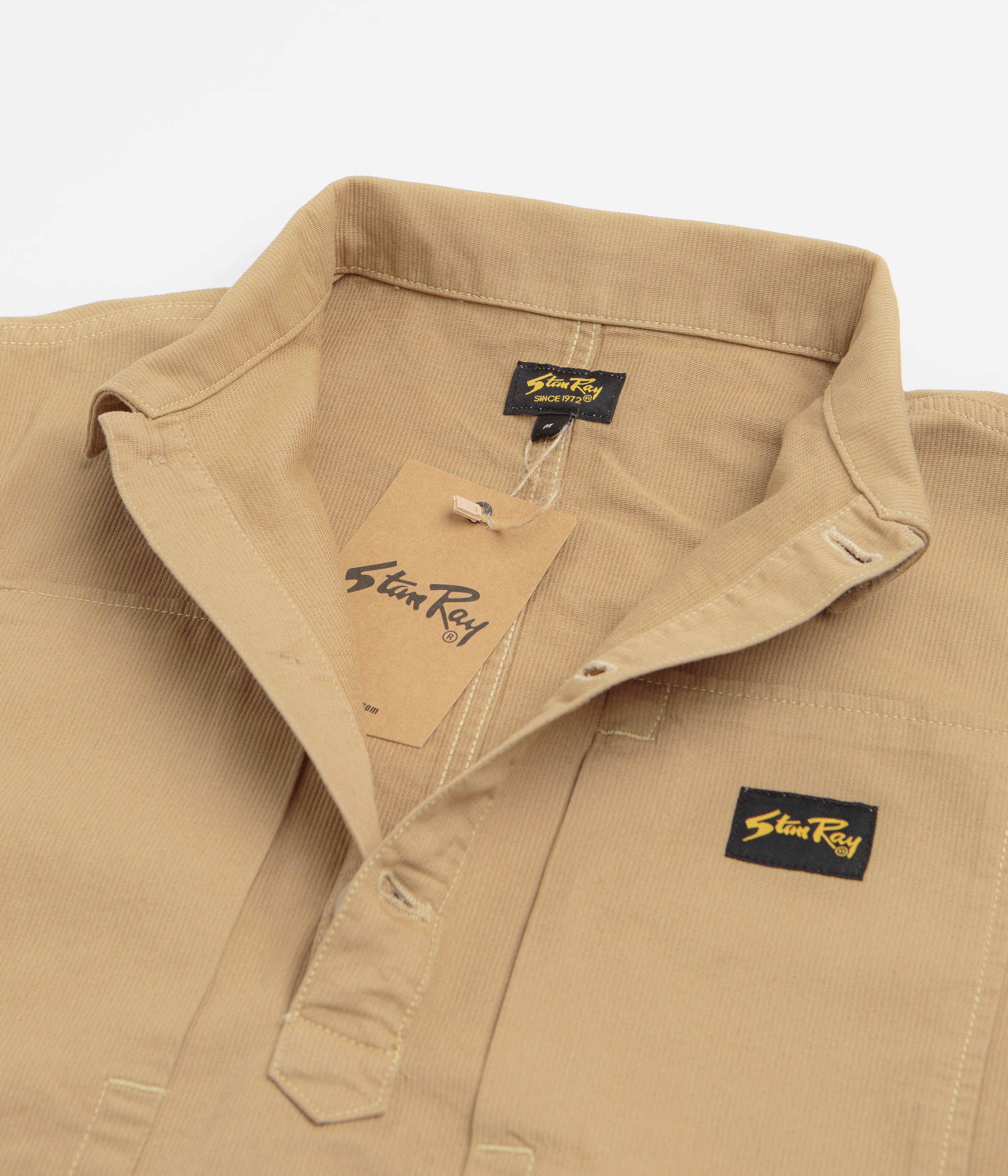 Stan Ray Painters Pop Over Shirt - Khaki Bedford - Image 4