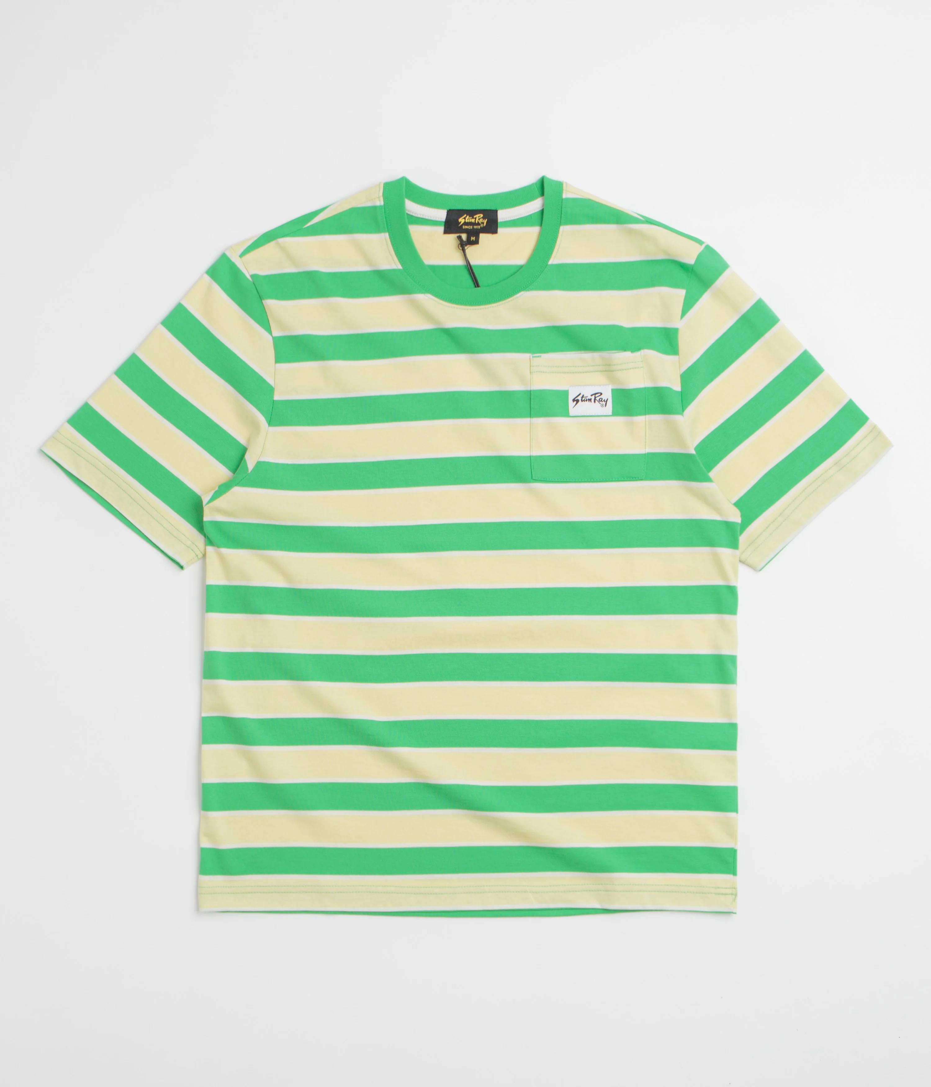 Stan Ray Stripe T-Shirt - Island Green / Sunlight